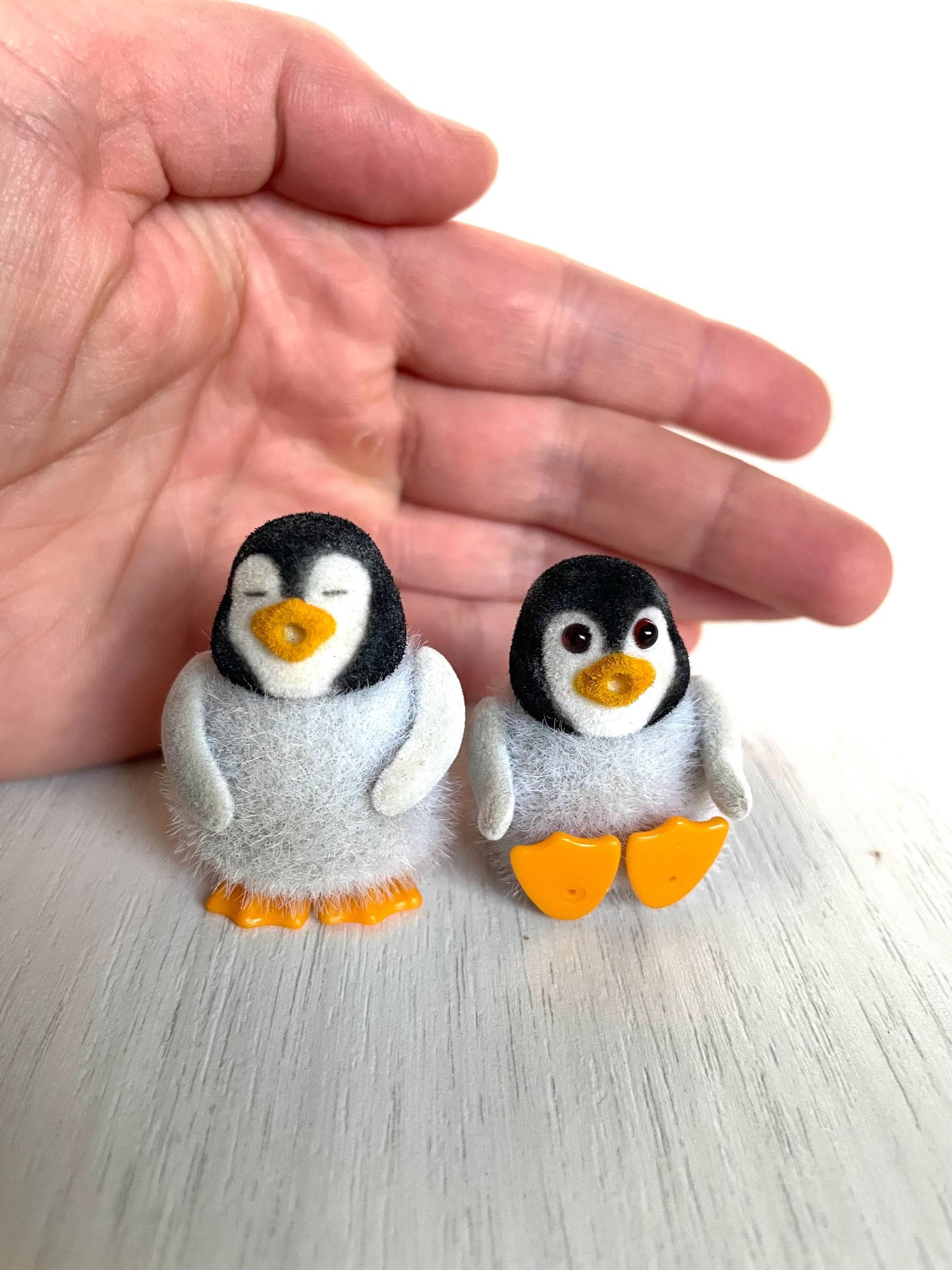 Calico Critters penguin babies, discontinued!  Vintage sylvanian families collectible figurines for toy enthusiasts, retro animal dollhouse