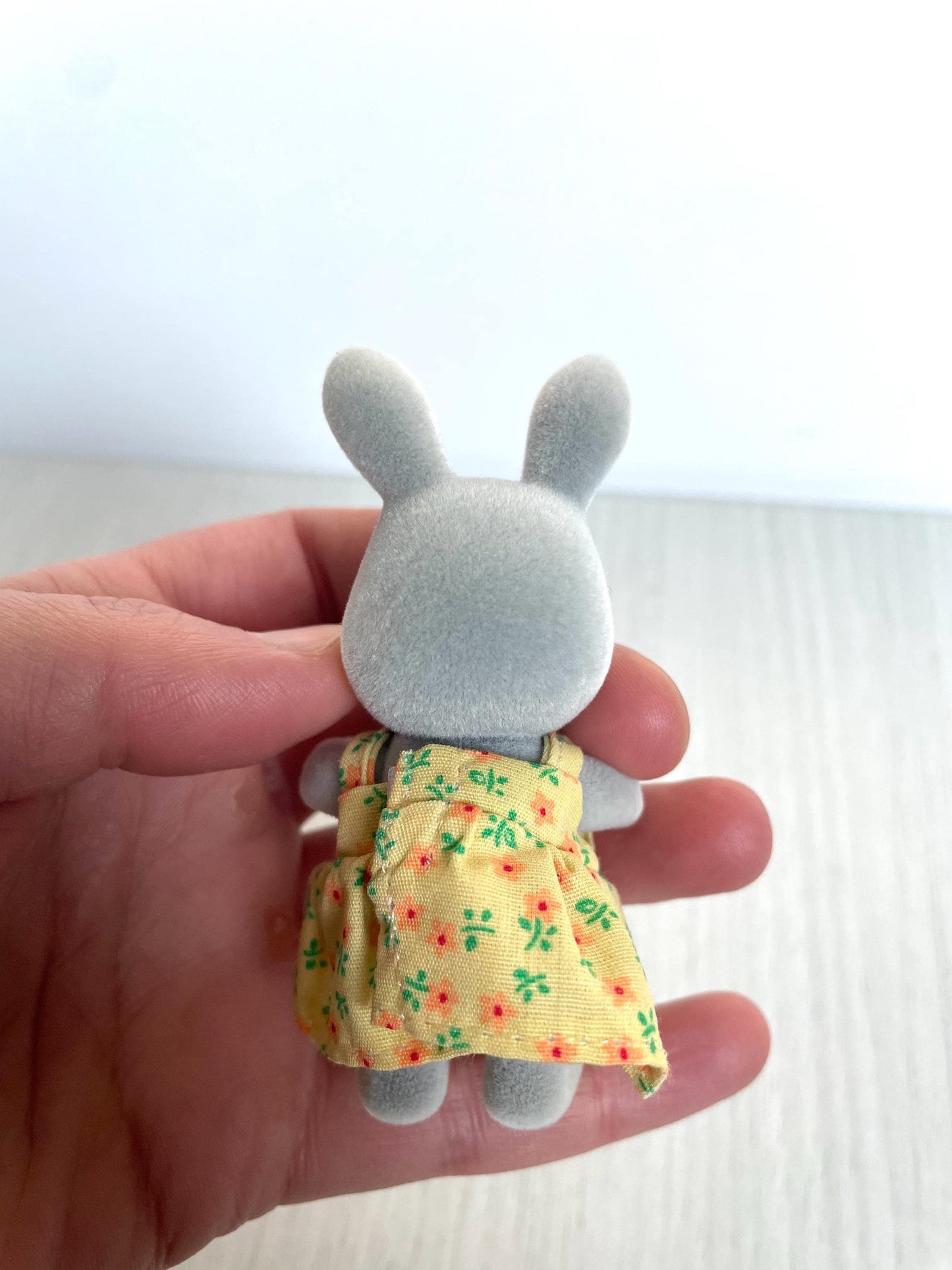 Miniature bunny figurine for dollhouse — Calico Critters, Sylvanian Families