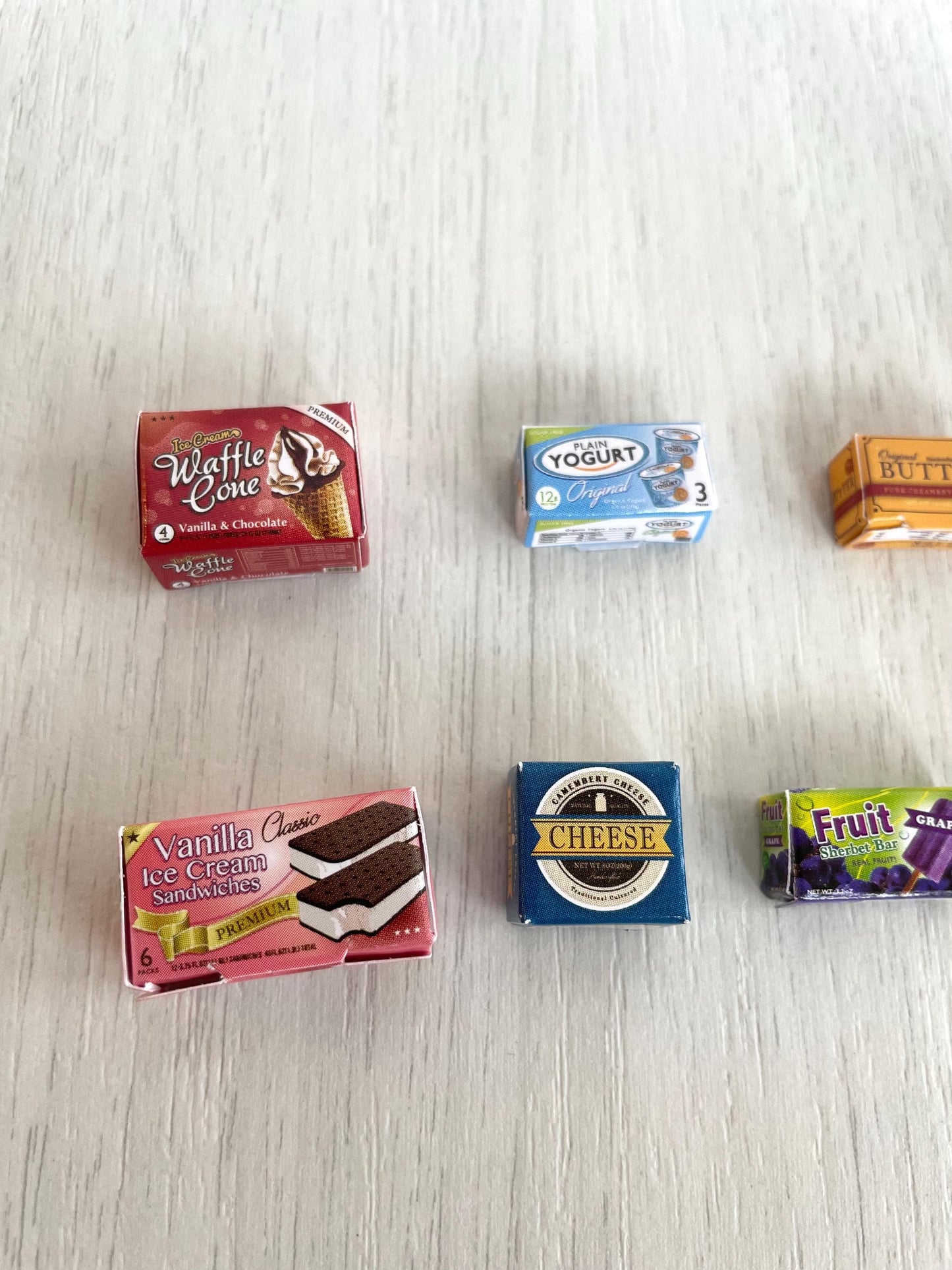 Miniature dollhouse food items, Calico Critters spare parts grocery items, Miniature Toy Accessory foods– Replacements for Sylvanian kitchen