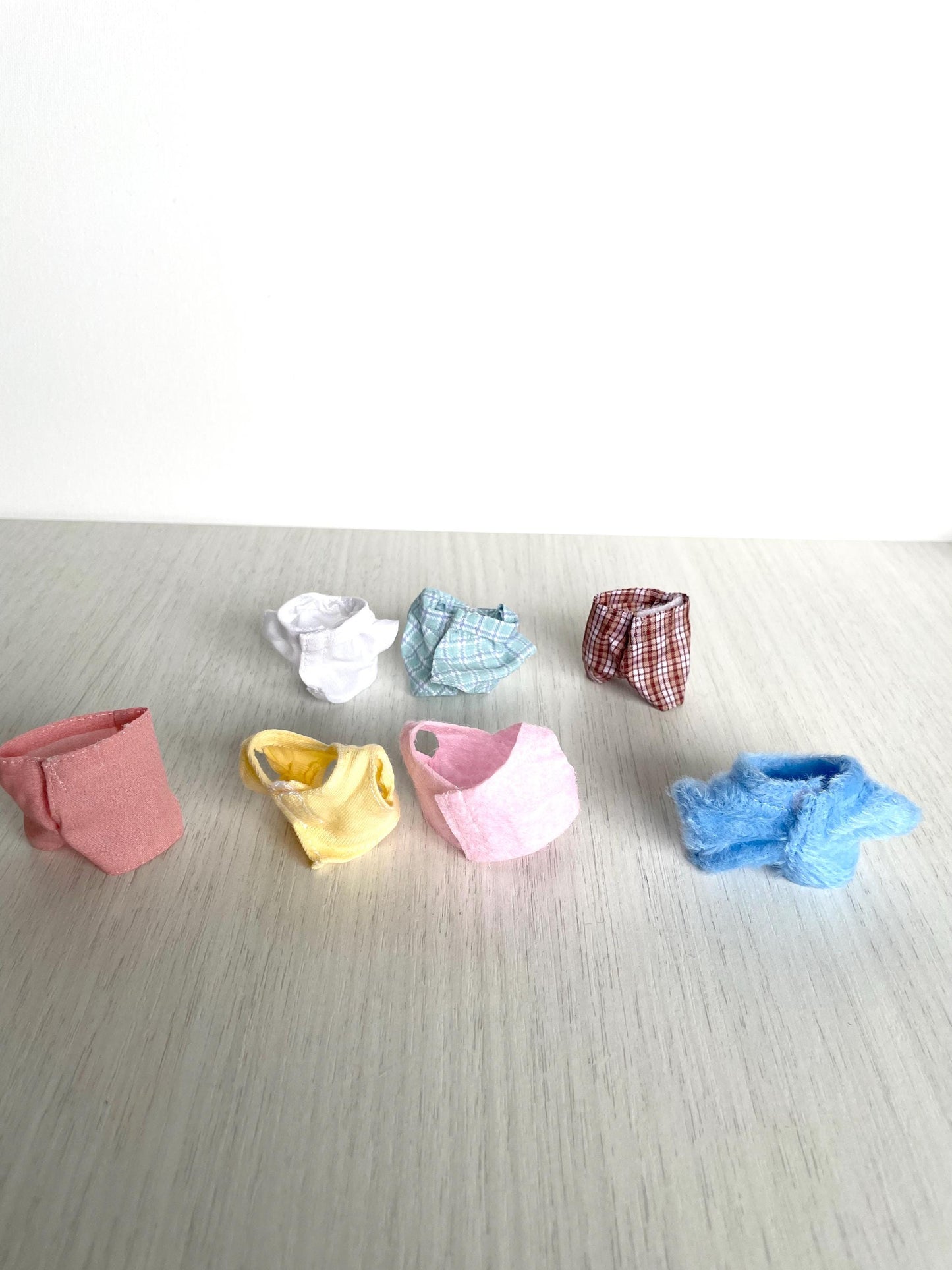 Spare clothes for Calico Critters dads, assorted styled clothes for Calico Critters, adult dad outfits, Sylvanian Families shirts and pants