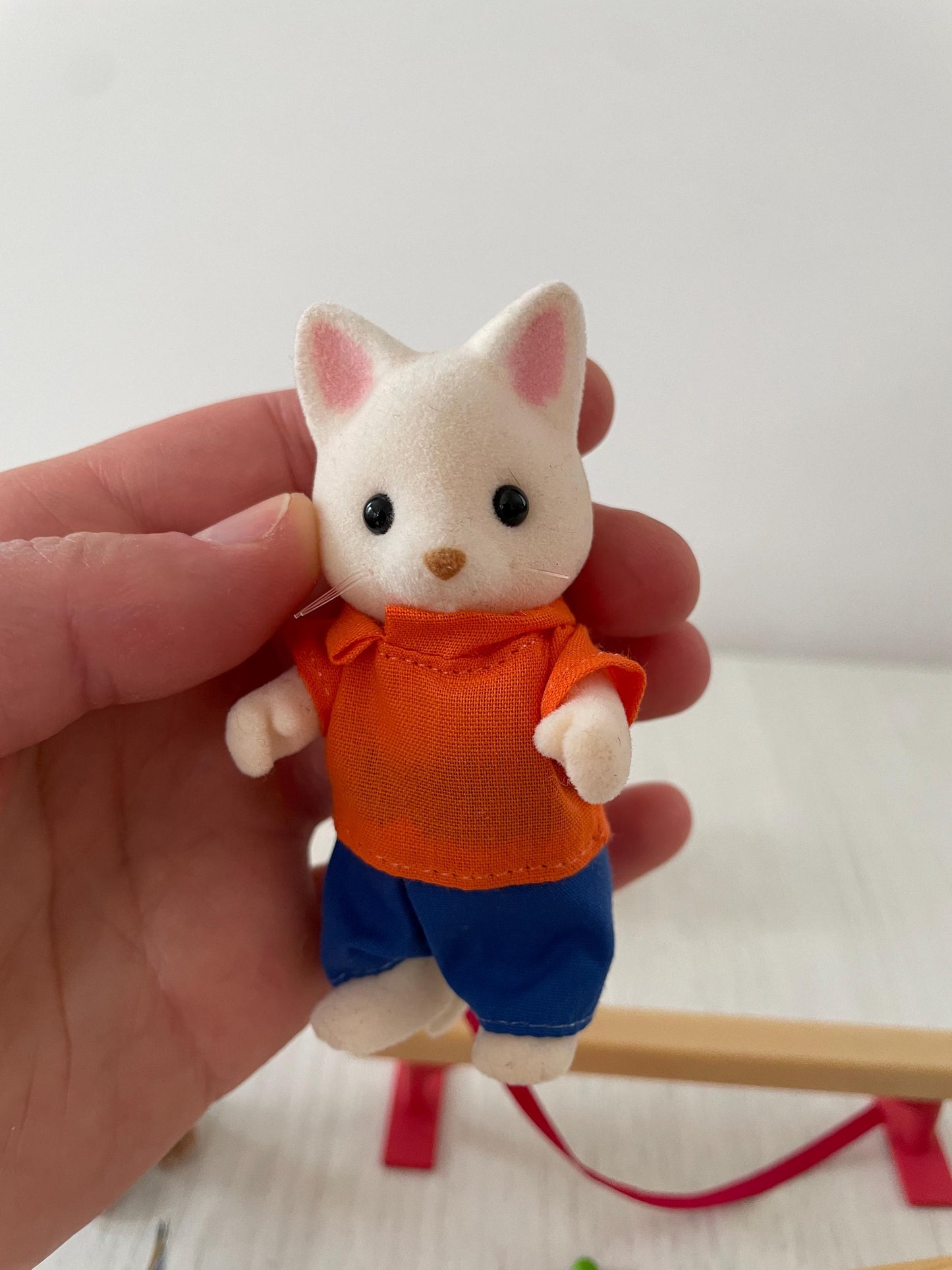 Sylvanian Families Gymnastics Set pieces detail — Calico Critters 1980s
