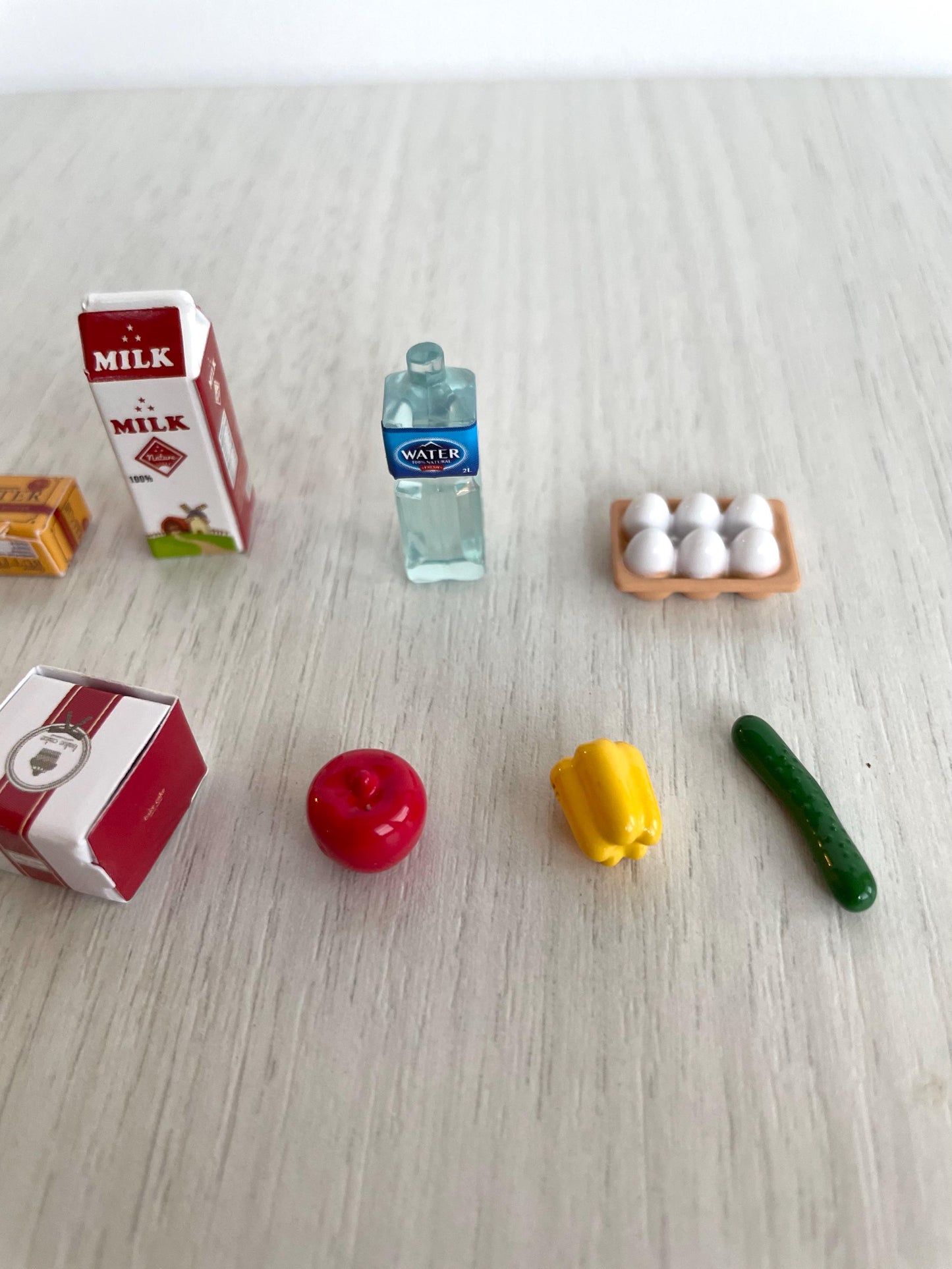 Miniature dollhouse food items, Calico Critters spare parts grocery items, Miniature Toy Accessory foods– Replacements for Sylvanian kitchen