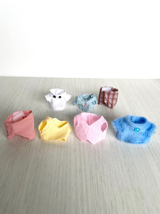 Spare clothes for Calico Critters dads, assorted styled clothes for Calico Critters, adult dad outfits, Sylvanian Families shirts and pants