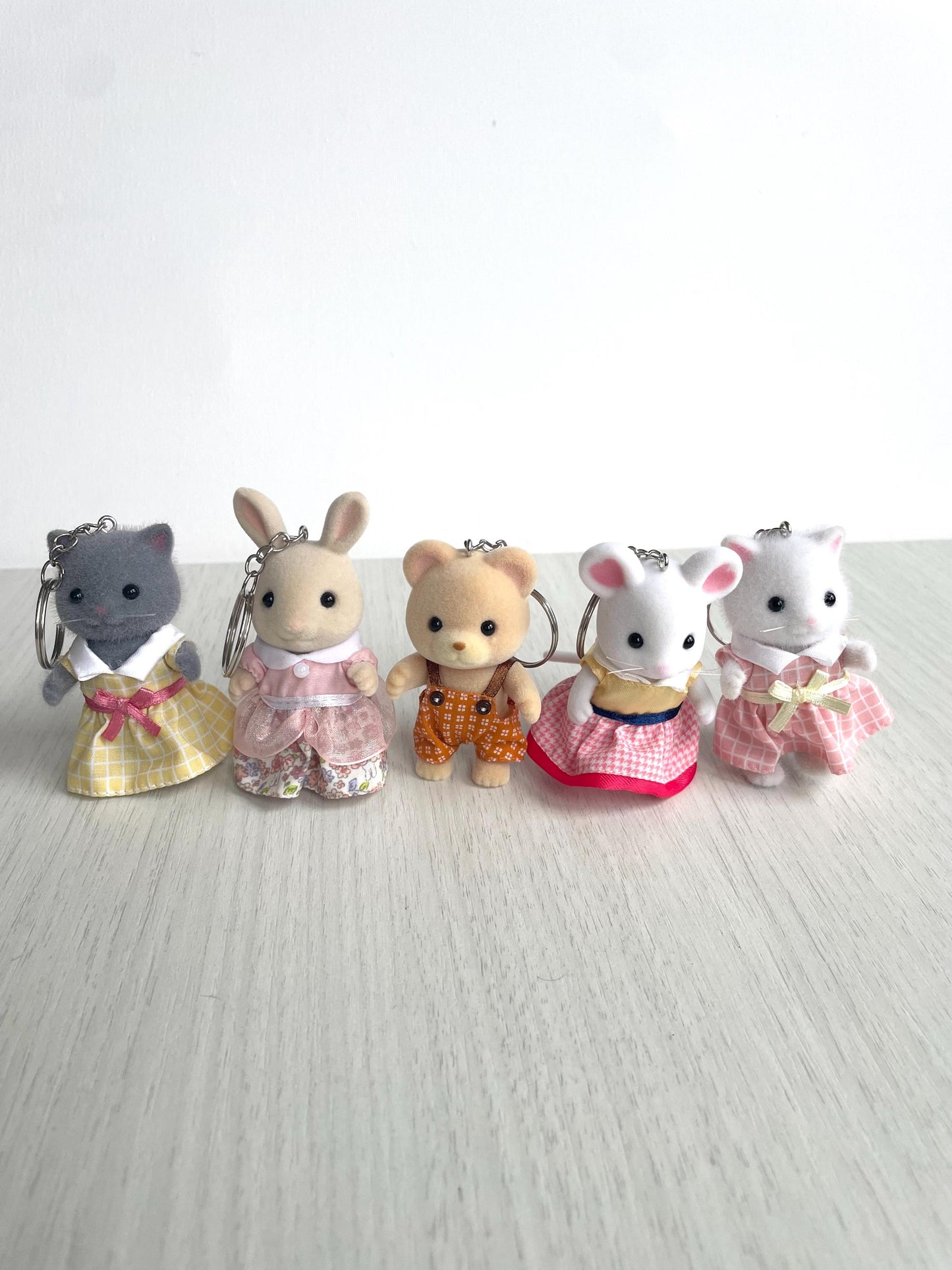 Calico Critters Keychains, cute Miniature Animal Keychain charm — Sylvanian Families