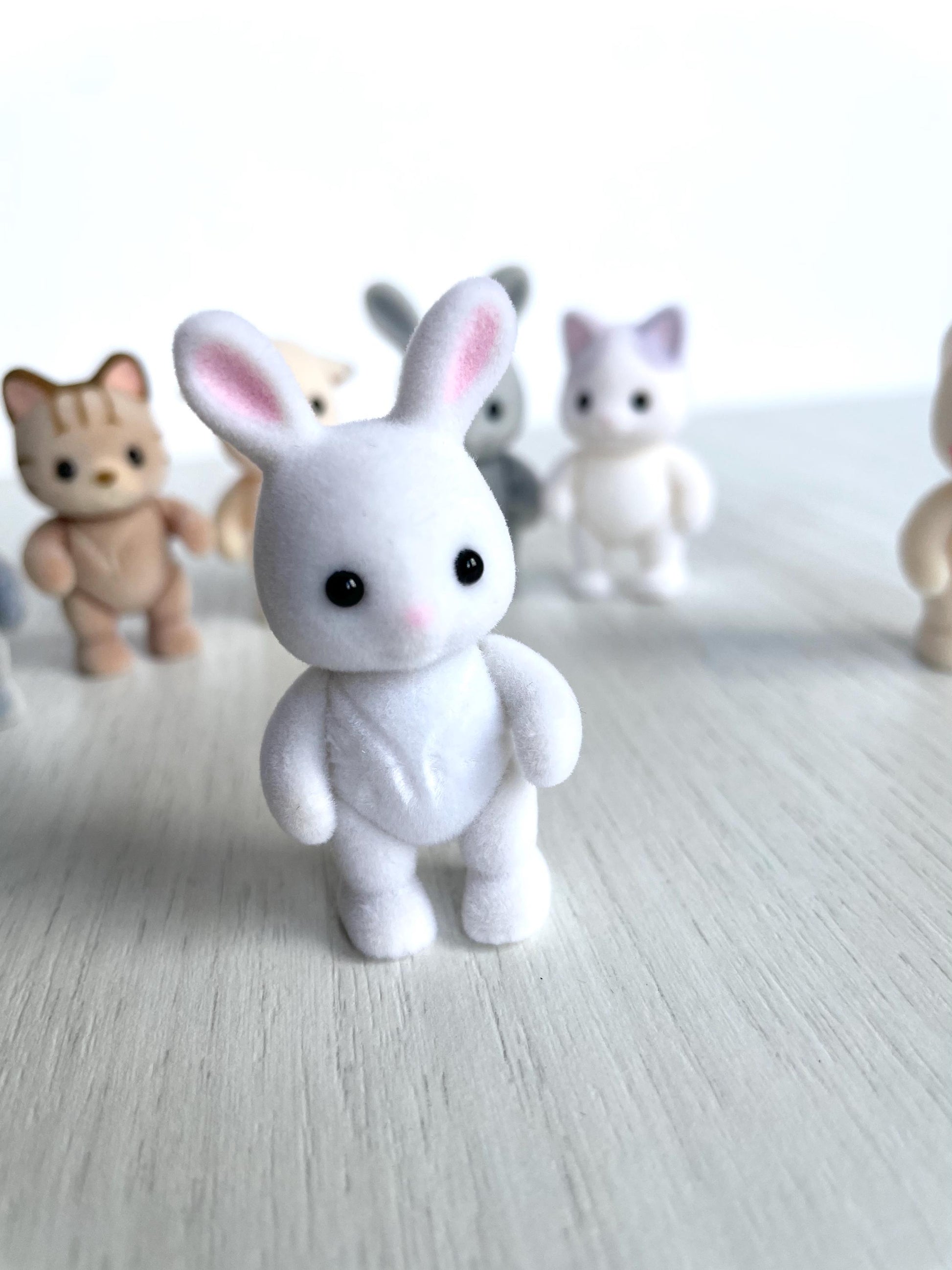 Baby White Rabbit spare critter — brand new Calico Critters / Sylvanian Families figure, naked for customizing or replacement