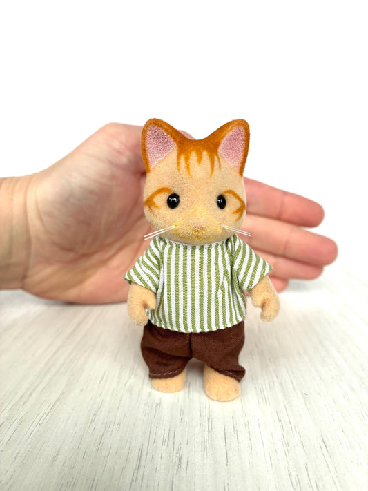 Beaman Ginger Cat Dad - Discontinued Sylvanian Families figurine — Calico Critters