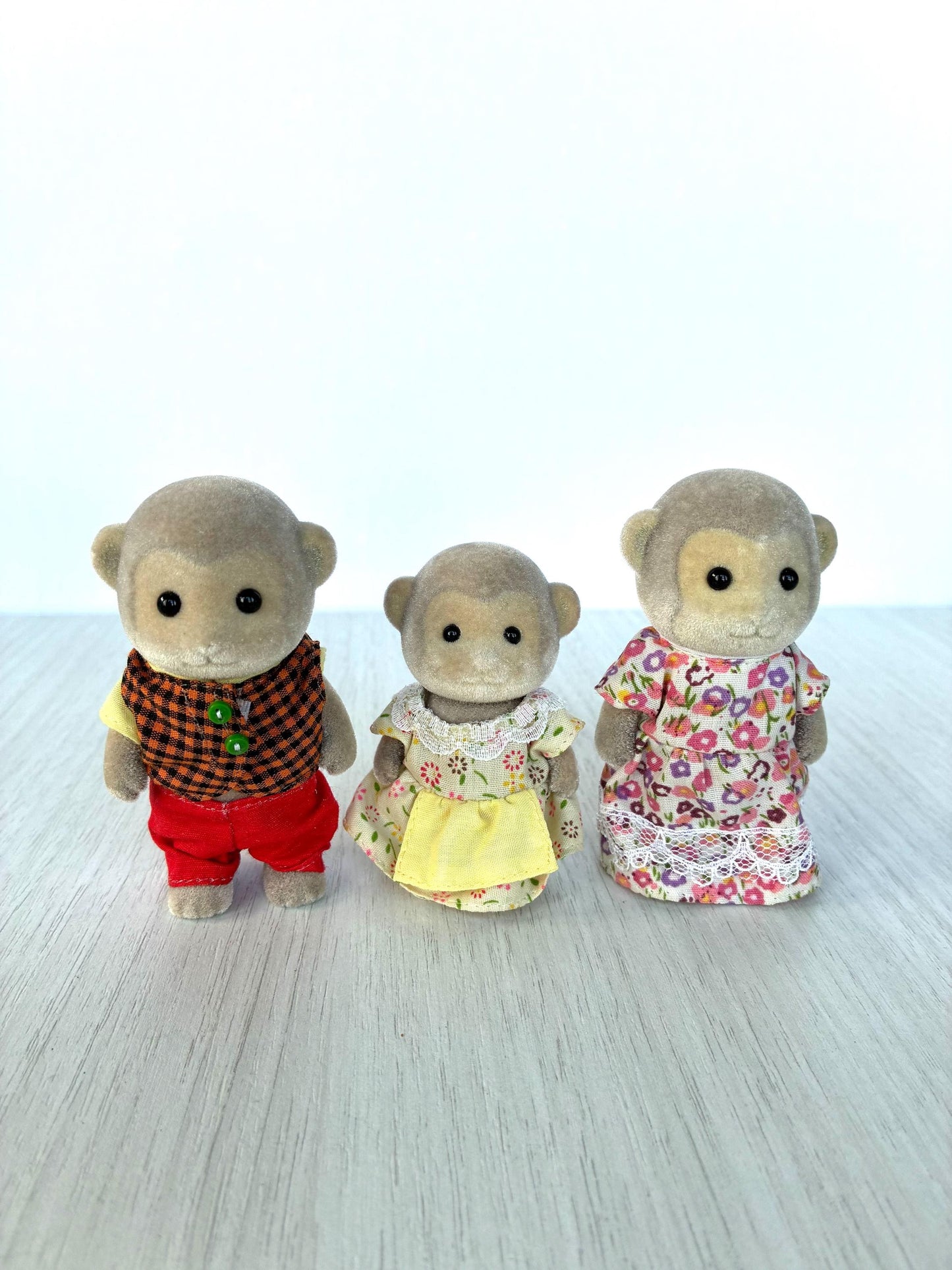 Calico Critters Mango Monkey Family, discontinued Sylvanian Families for collectors