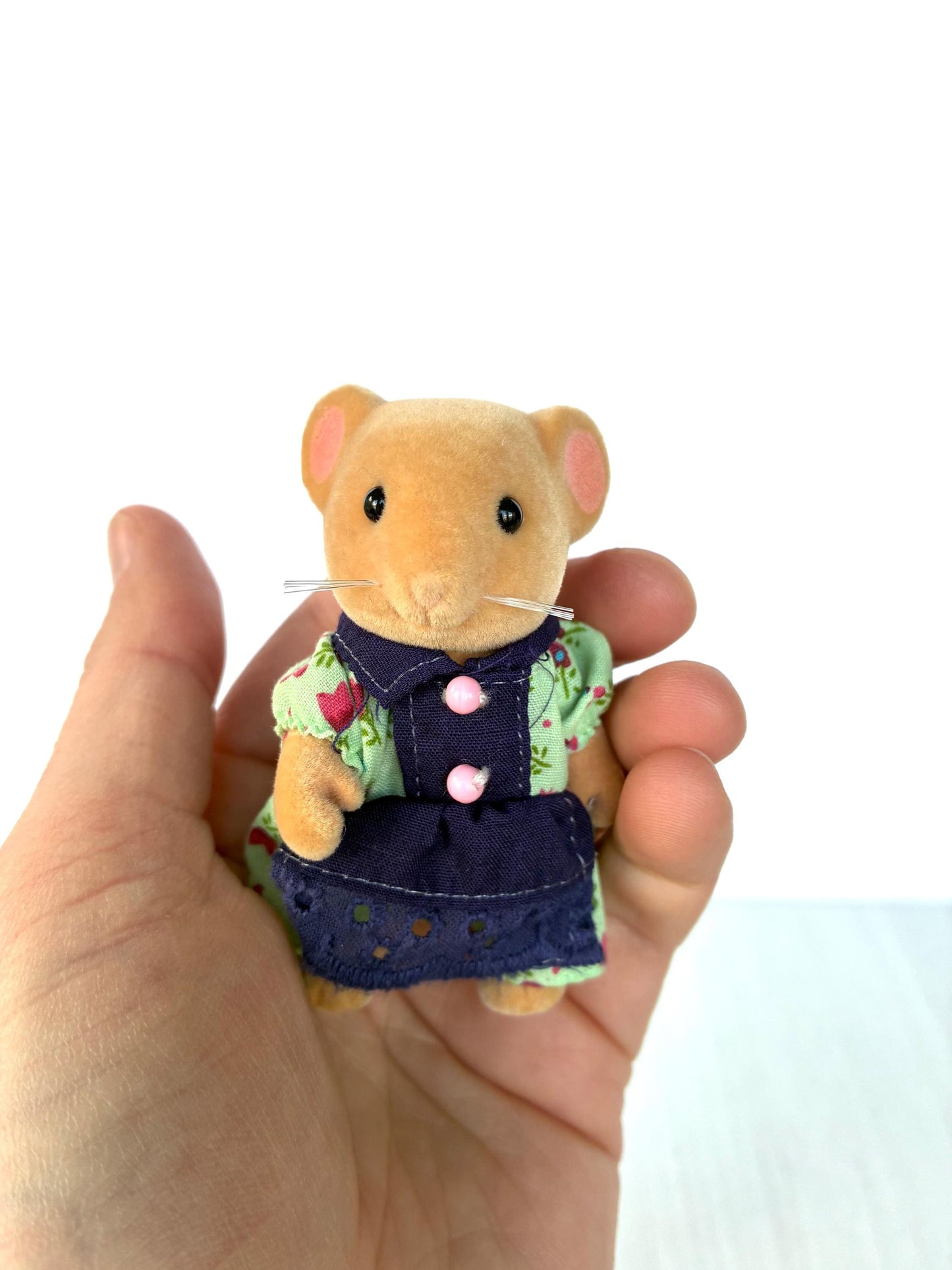 Hazelnut Dormouse Family, Vintage Dormice Sylvanian Family, hard to find Calicos