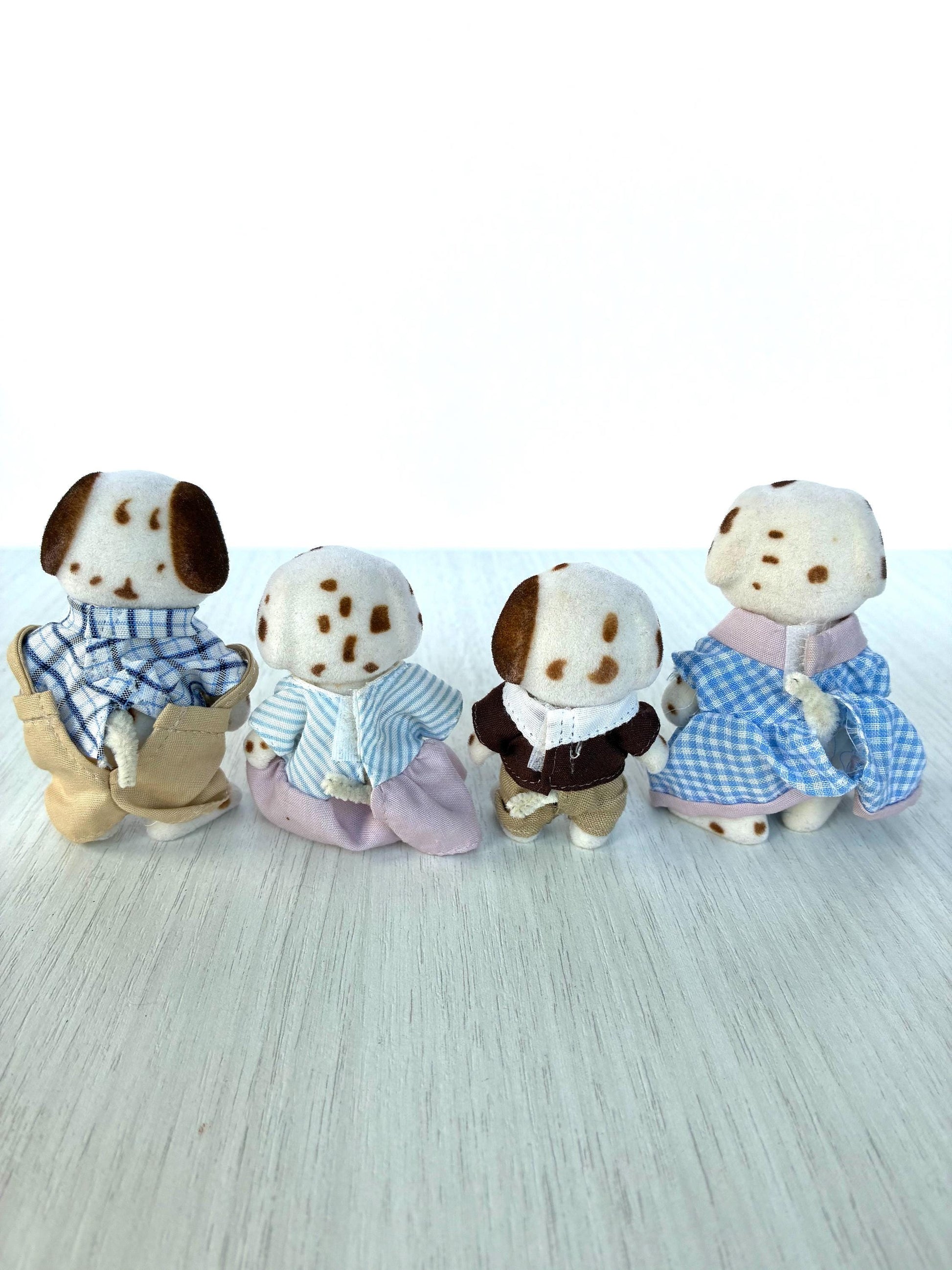Vintage Dalmatian family flocking detail — Sylvanian Families / Calico Critters
