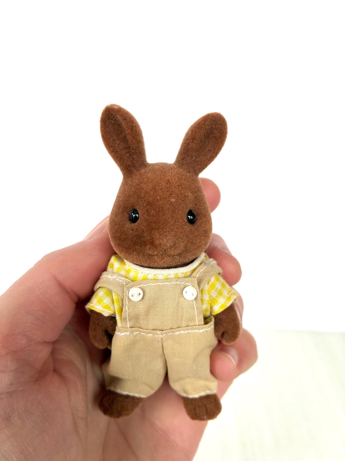 Calico Critters Brown Wildwood Rabbit Family, Vintage Sylvanian Families from England