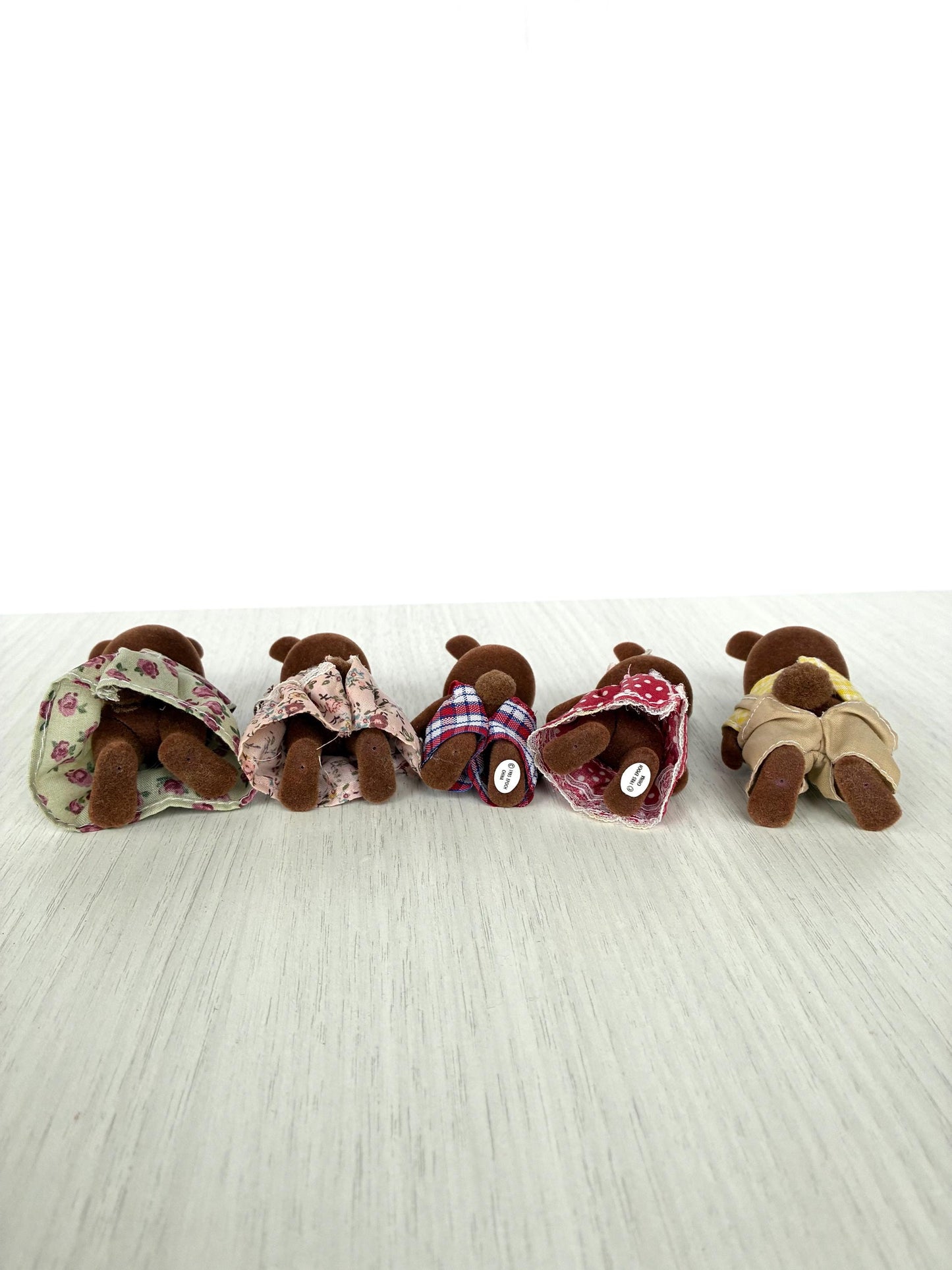 Calico Critters Brown Wildwood Rabbit Family, Vintage Sylvanian Families from England
