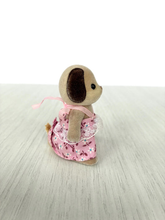 Calico Critters beagle sister, discontinued! Vintage Beagle sylvanian families collectible dog figurine