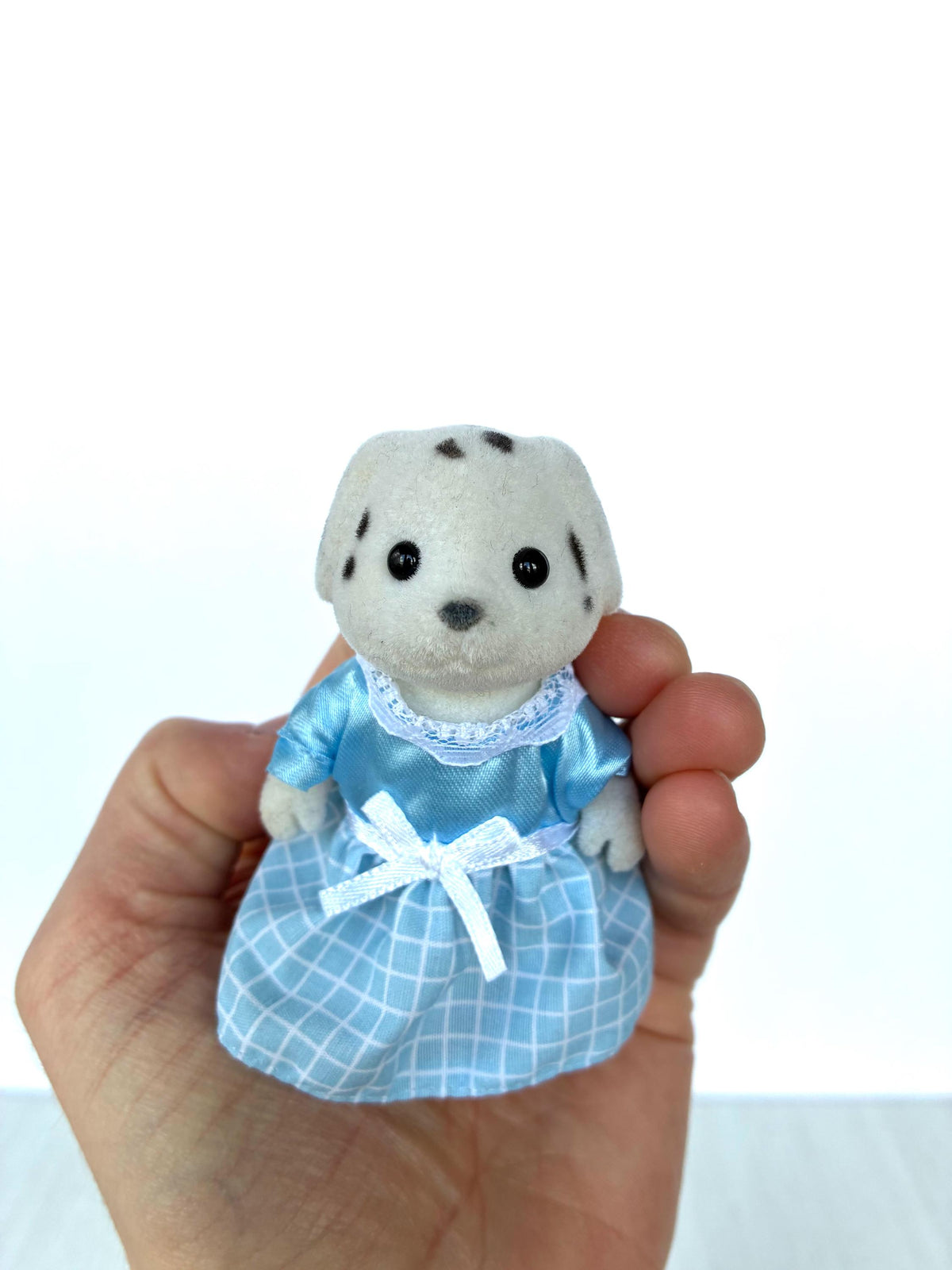 Sylvanian Families Discontinued Dalmatian Family, Calico Critters, gripping hands, good played with condition, photo 5