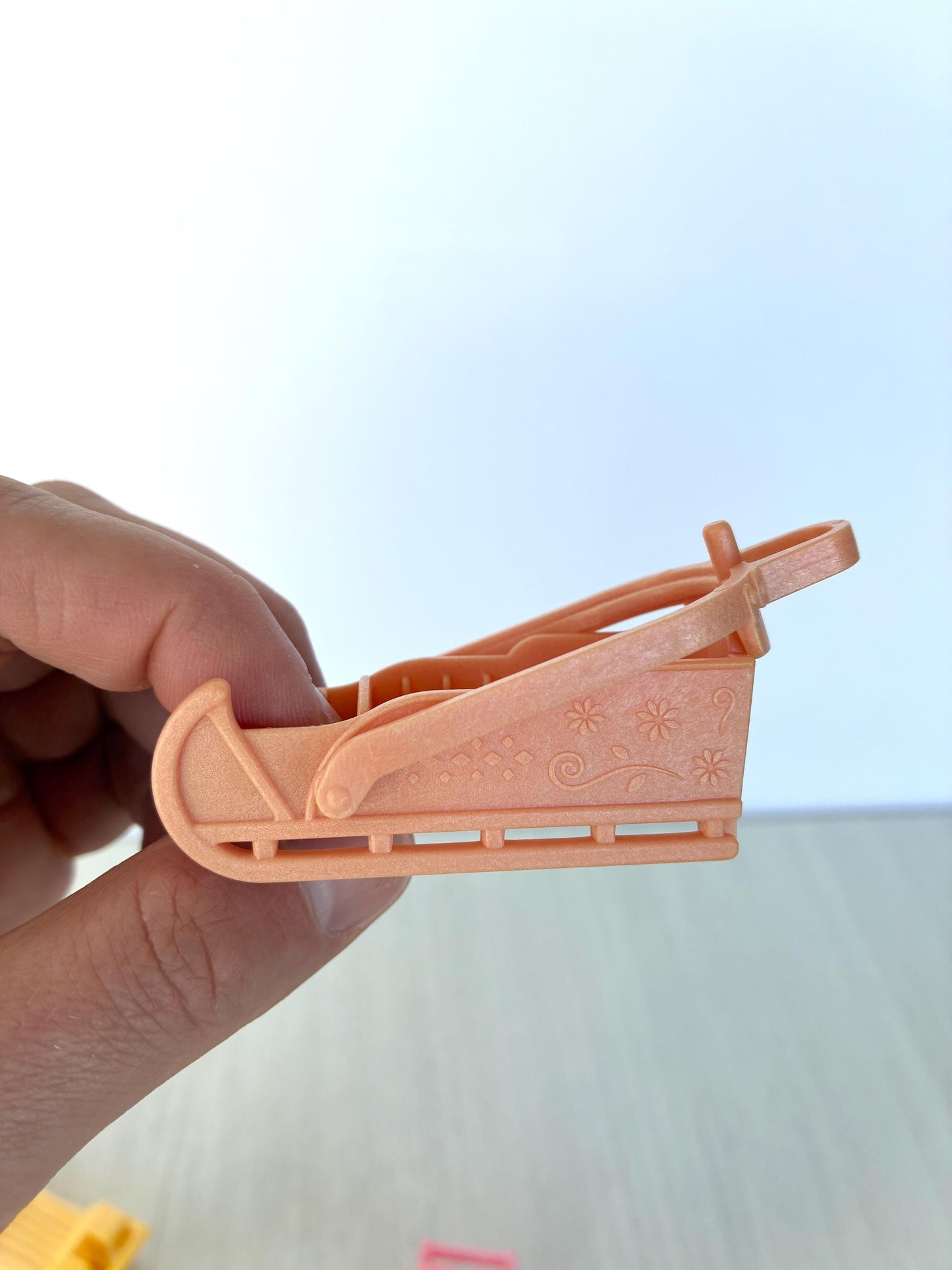 Calico Critters baby vehicles: ski doo, sled, skis, train — Sylvanian Families