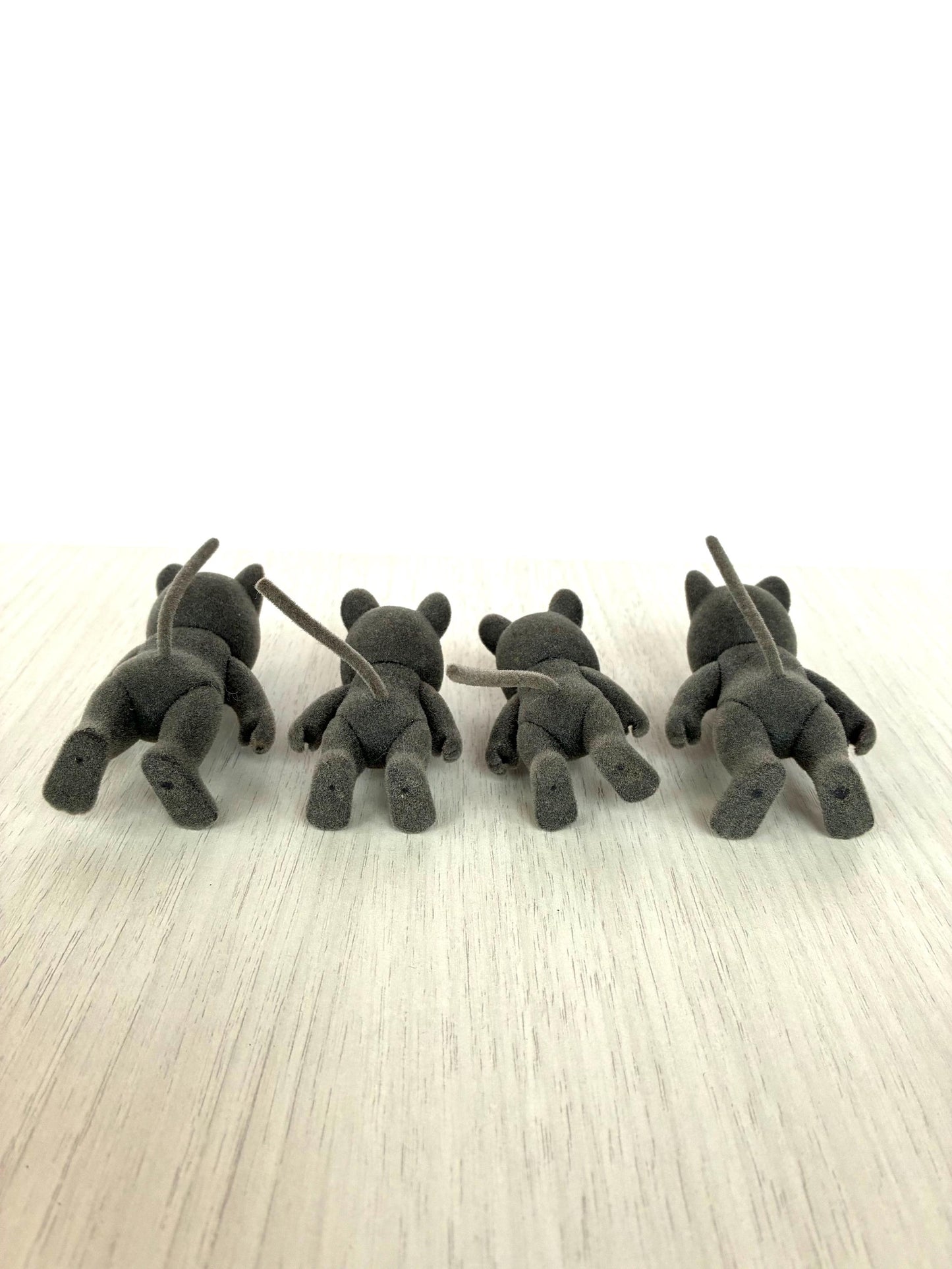Vintage Sylvanian Families Thistlethorn Grey Mouse Family, Rare Flocked Tails — Calico Critters
