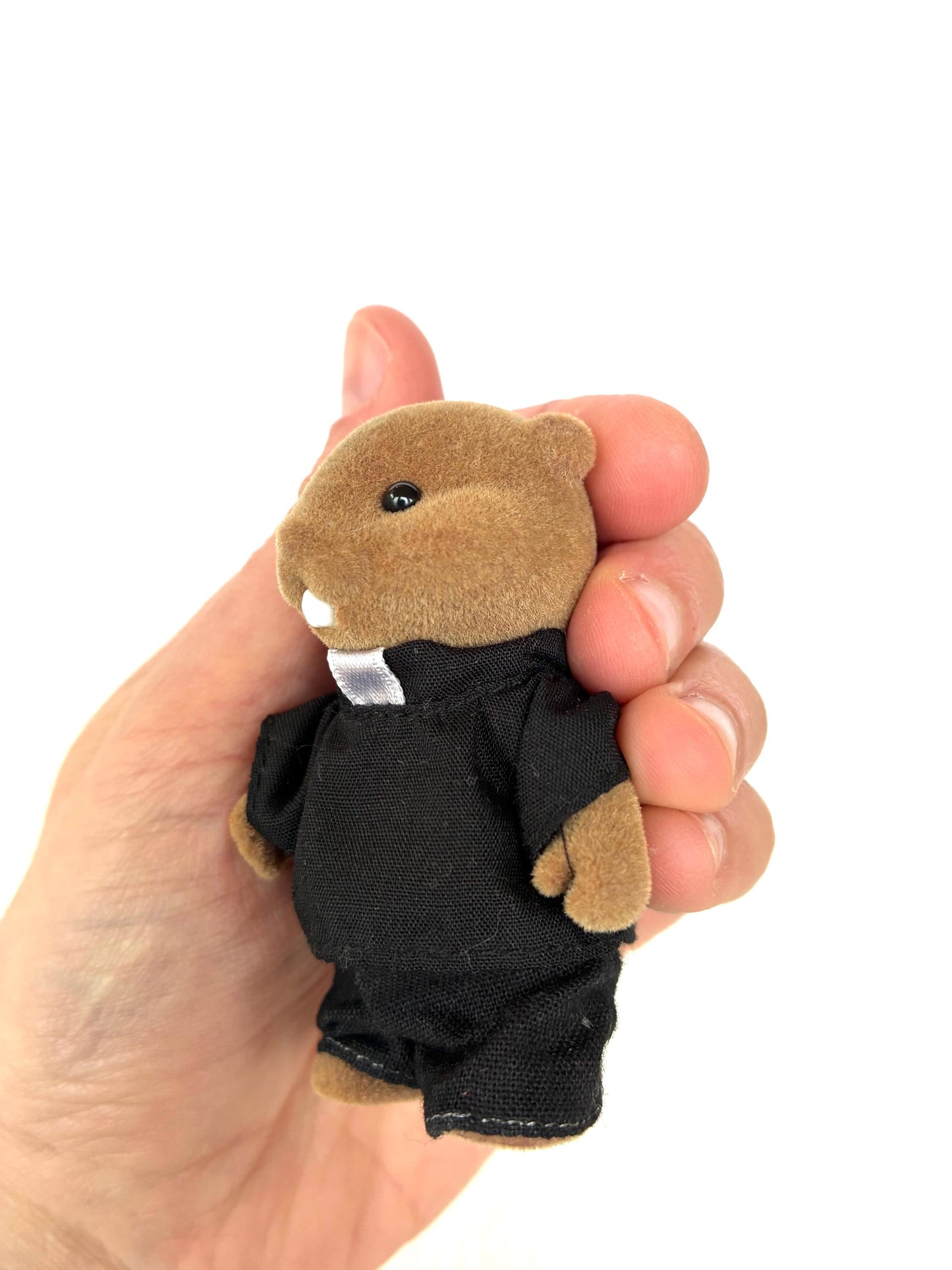 Vintage beaver groom figure — Sylvanian Families / Calico Critters