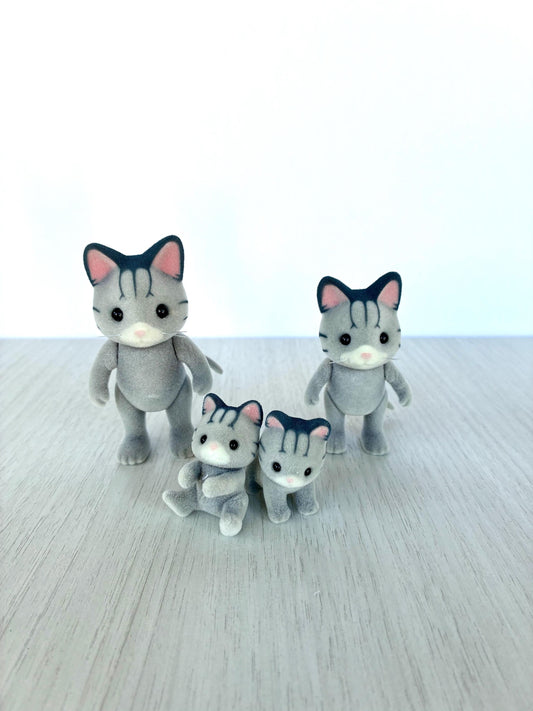 Grey Fisher Cats, Calico Critters spare critters for customization or replacements — Sylvanian Families