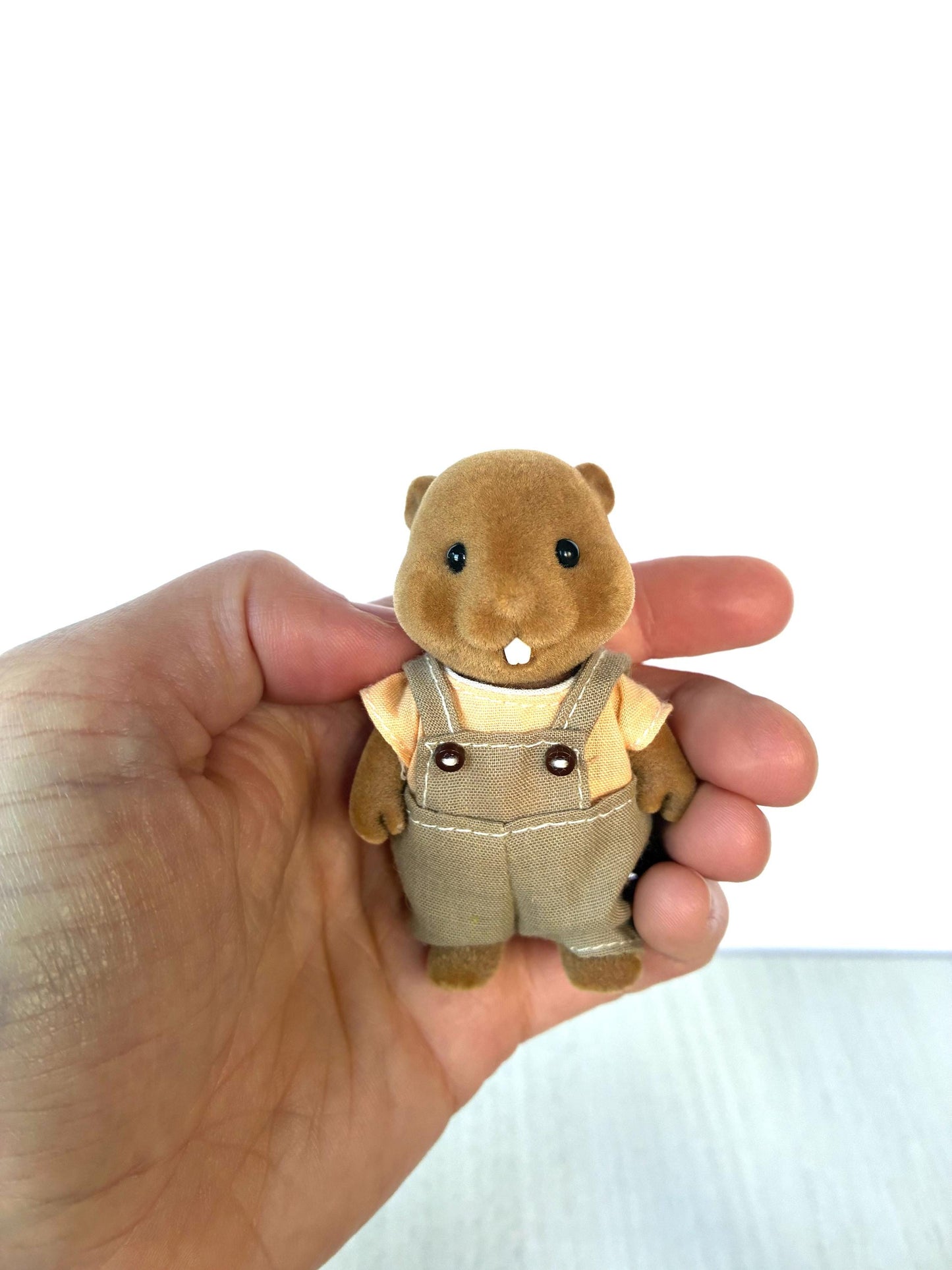 Calico Critters Waters Beaver Family with gripping hands, vintage discontinued — Sylvanian Families