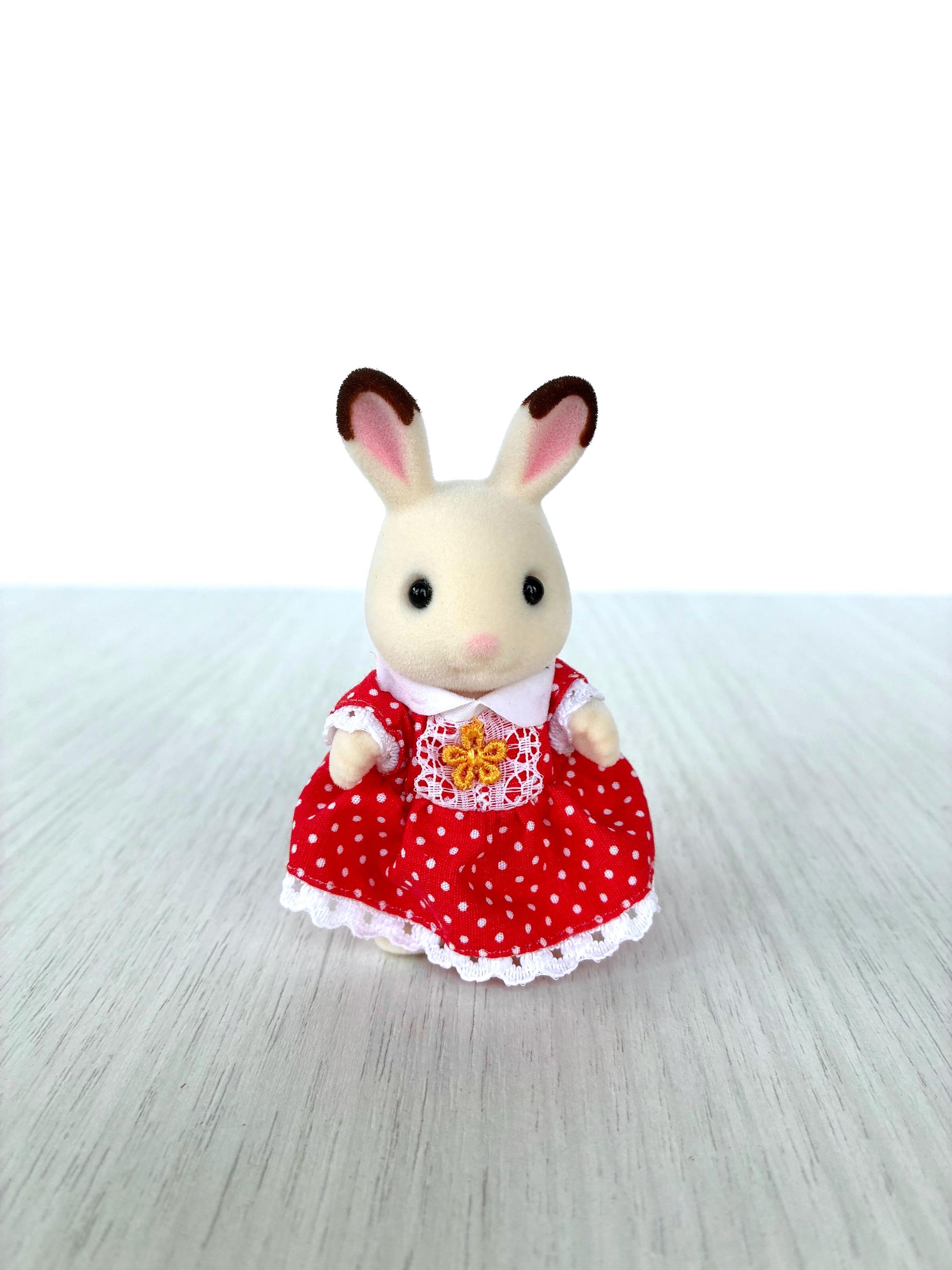 Freya hopscotch chocolate rabbit Calico Critters Cute bunny Figurine for Dollhouse, Collectible Easter basket gift — Sylvanian Families