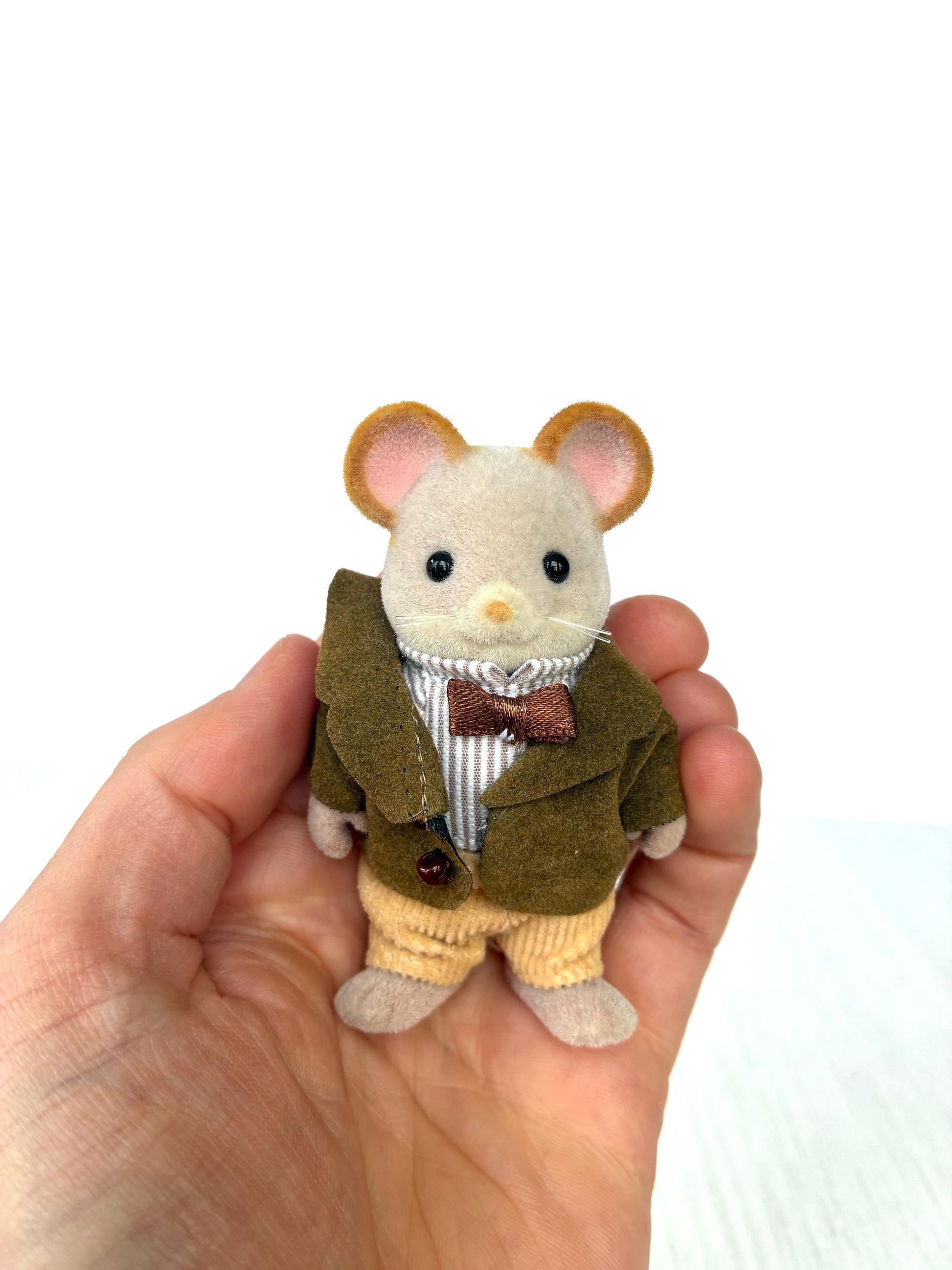 Collectible vintage Maces mouse grandpa — Sylvanian Families / Calico Critters