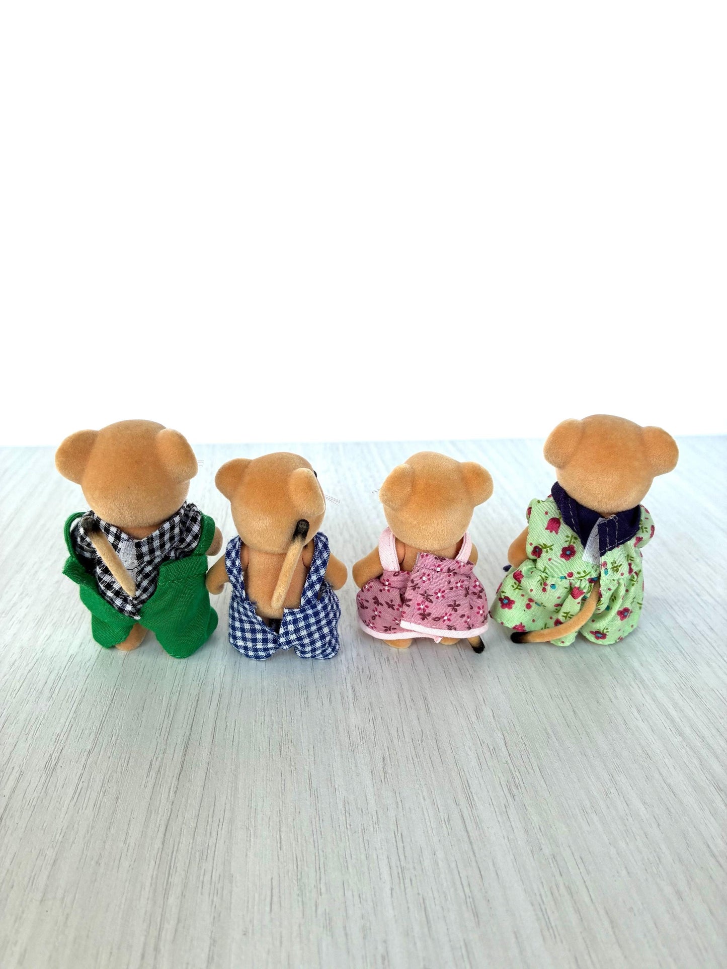 Hazelnut Dormouse Family, Vintage Dormice Sylvanian Family, hard to find Calicos