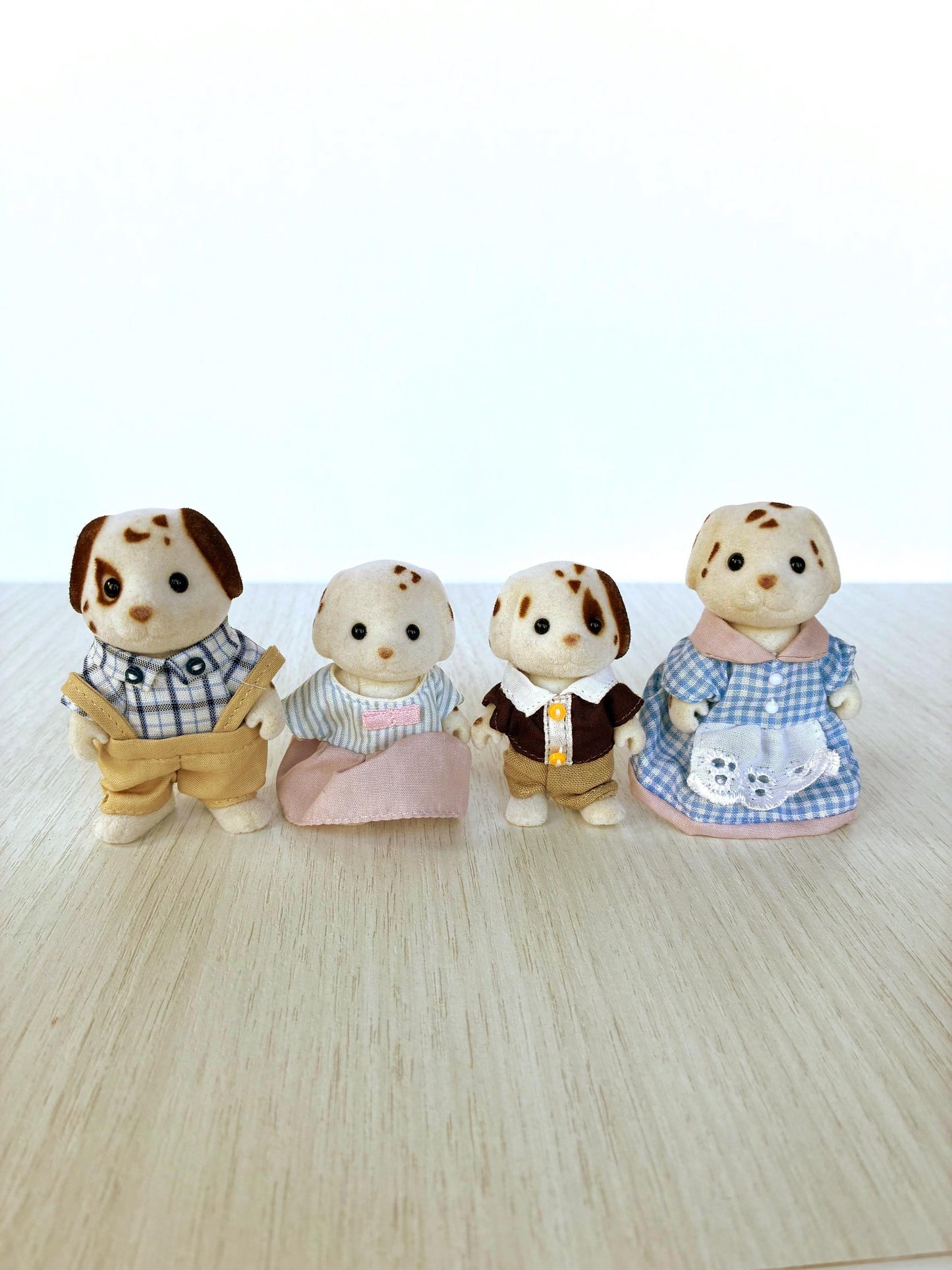 Vintage Sylvanian Families Henry-Lloyd Chocolate Dalmatian family — Calico Critters rare dog figures