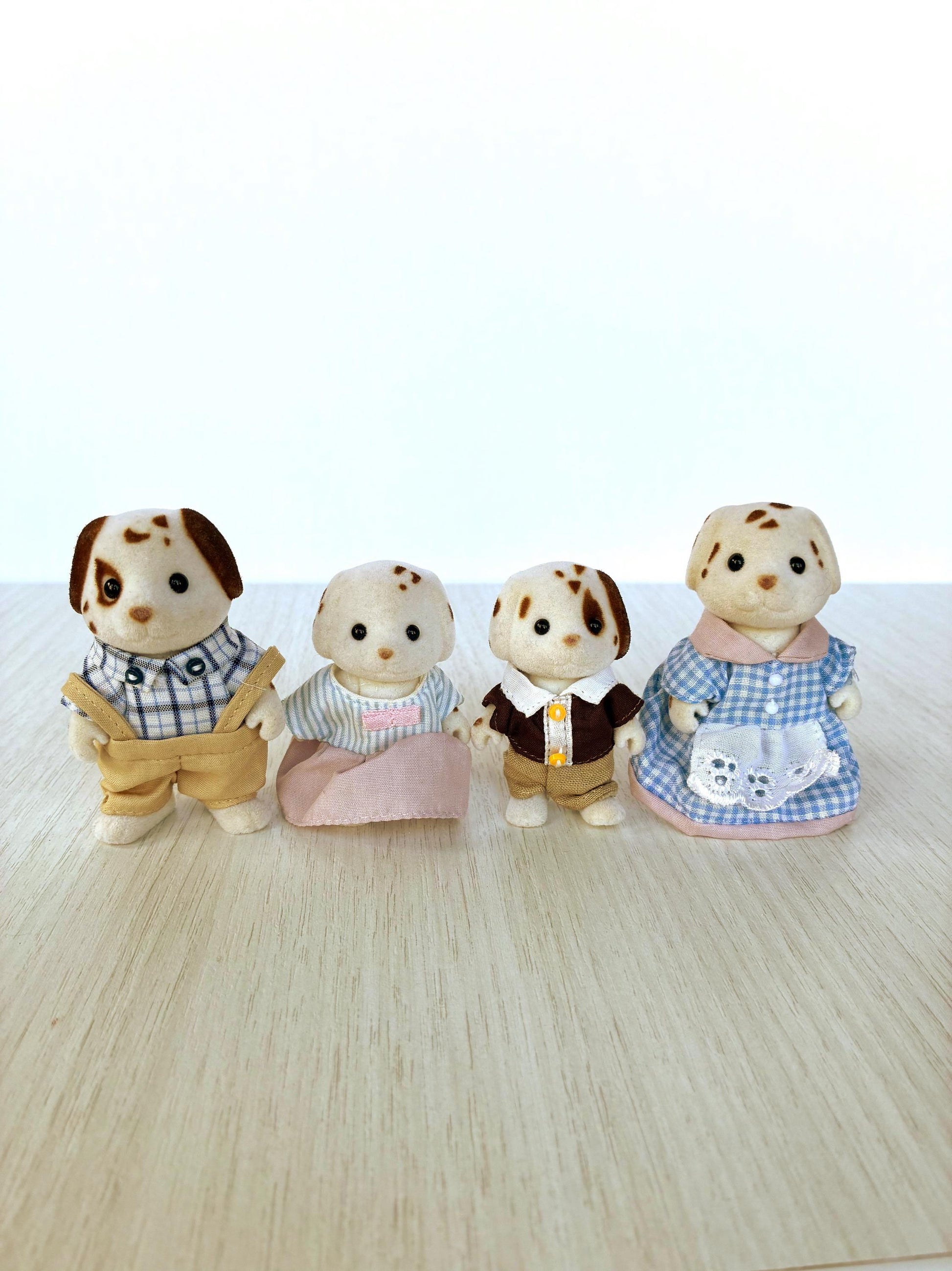 Vintage Sylvanian Families Henry-Lloyd Chocolate Dalmatian family — Calico Critters rare dog figures