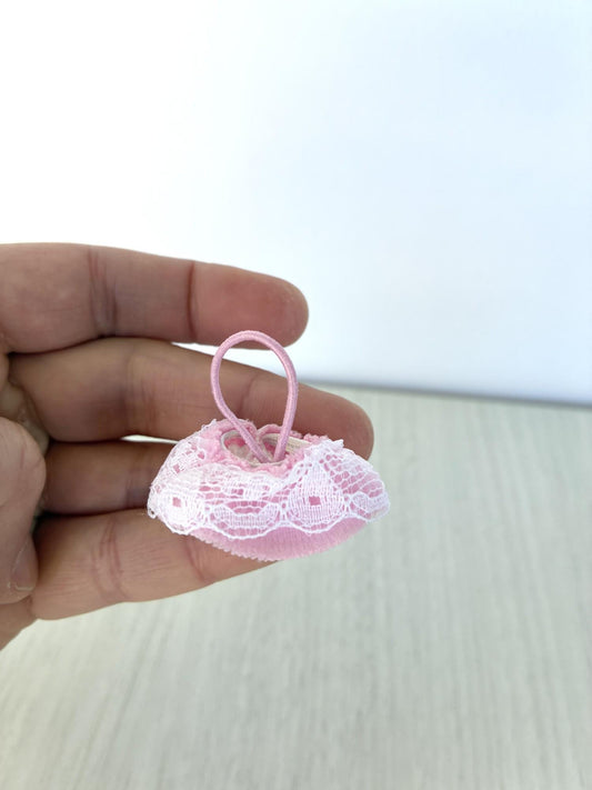 Calico Critters Sylvanian Families pink lace baby diaper cover with loop