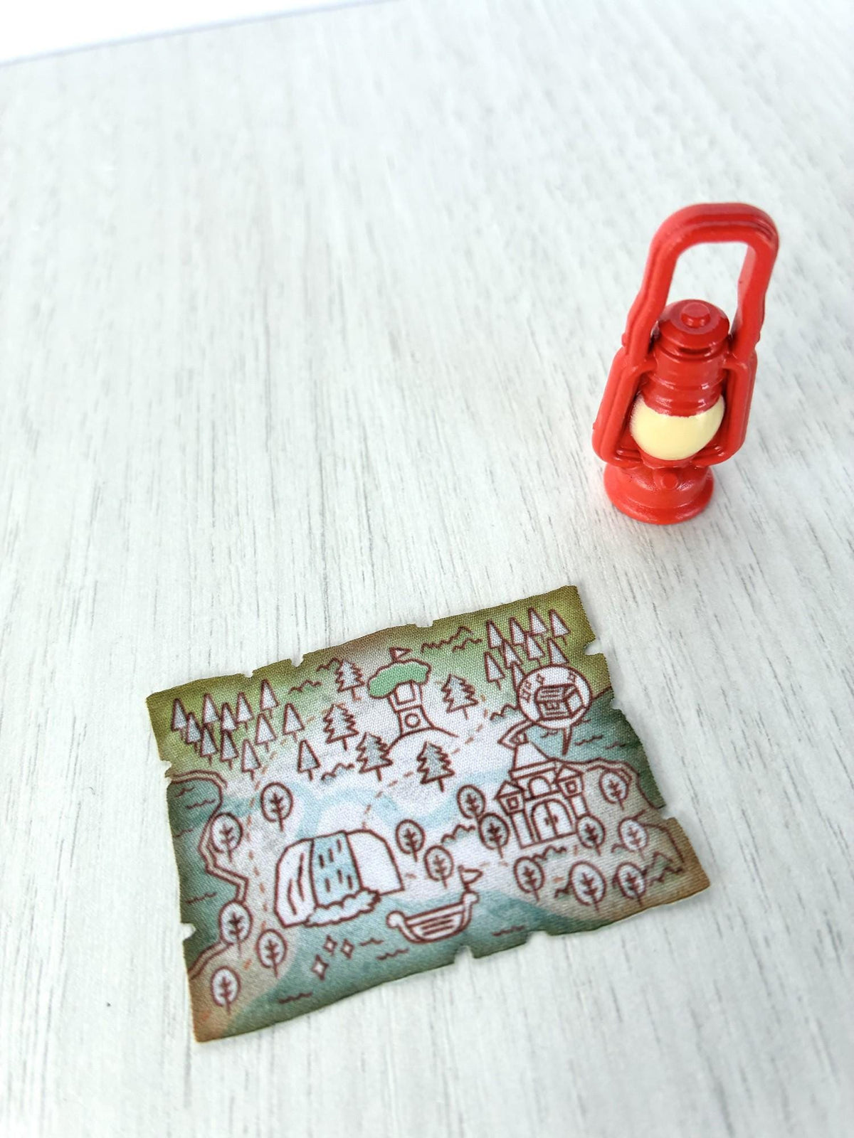 Calico Critters Sylvanian Families printed adventure map with lantern