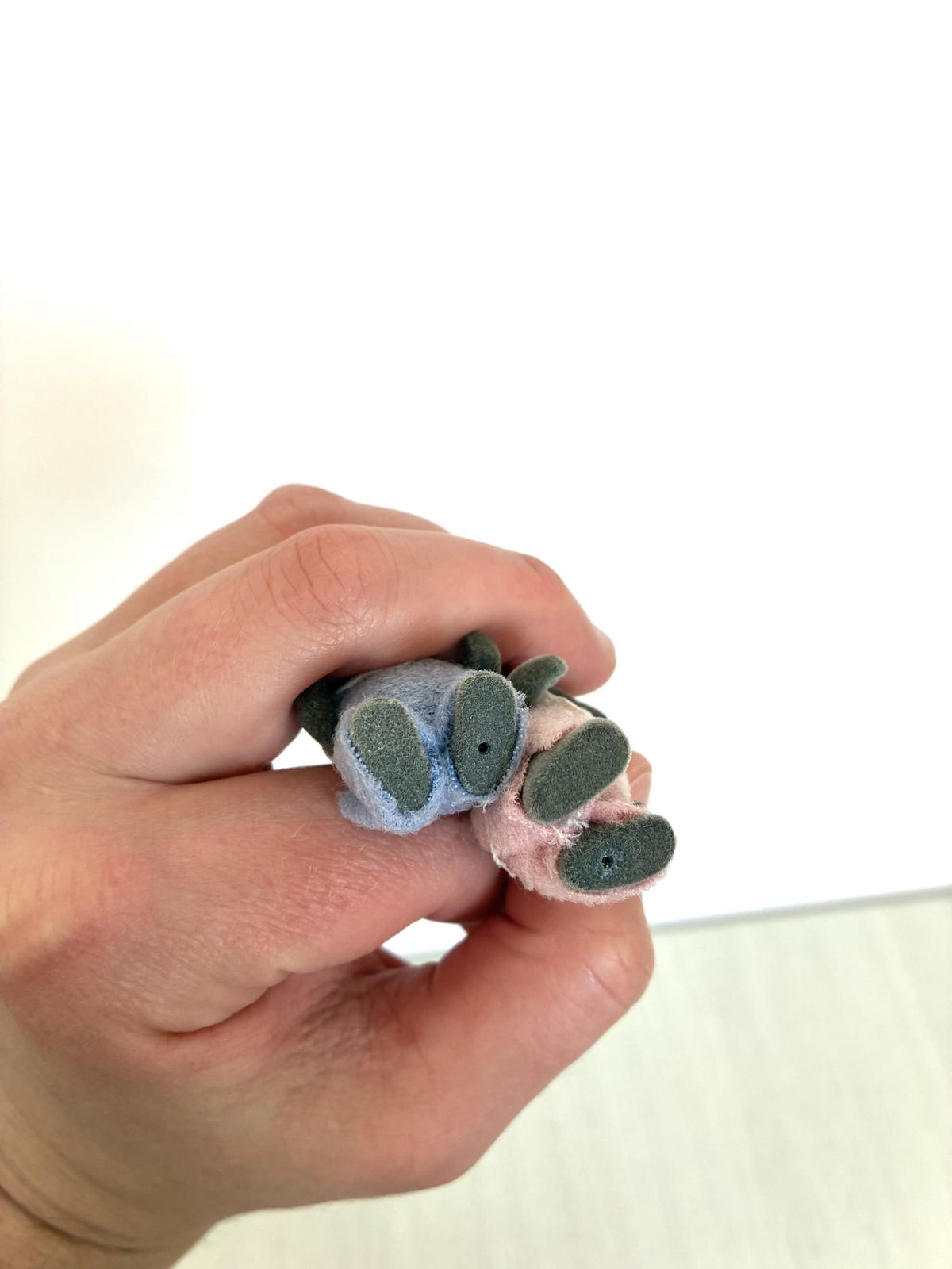 Calico Critters Sylvanian Families grey mouse babies underside showing feet