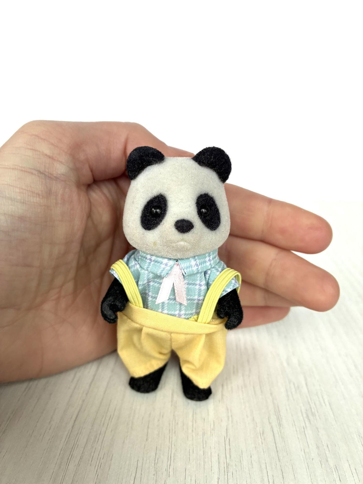 Calico Critters Sylvanian Families panda boy figure front view