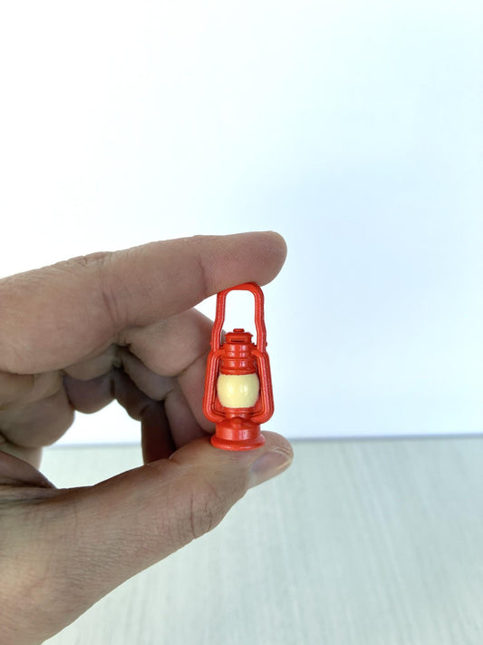 Calico Critters Sylvanian Families red camping lantern held in hand