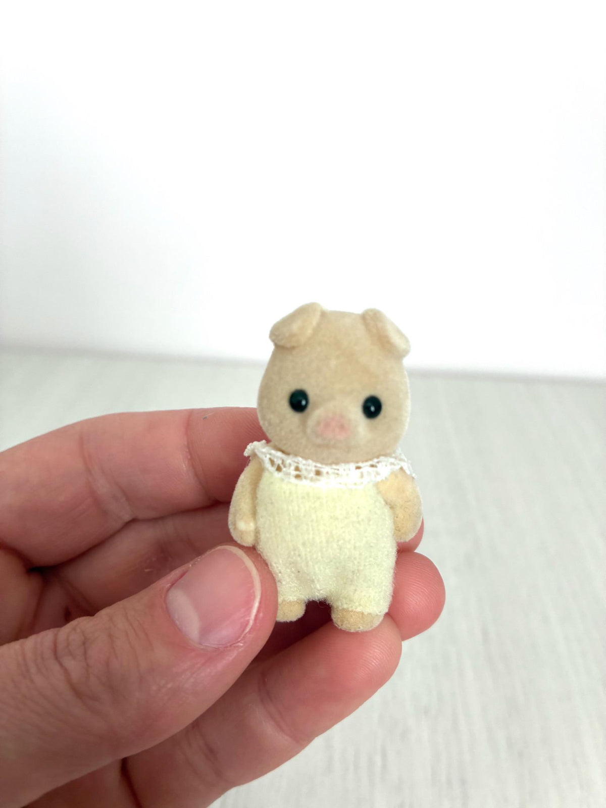 Calico Critters Sylvanian Families piglet baby, standing front view