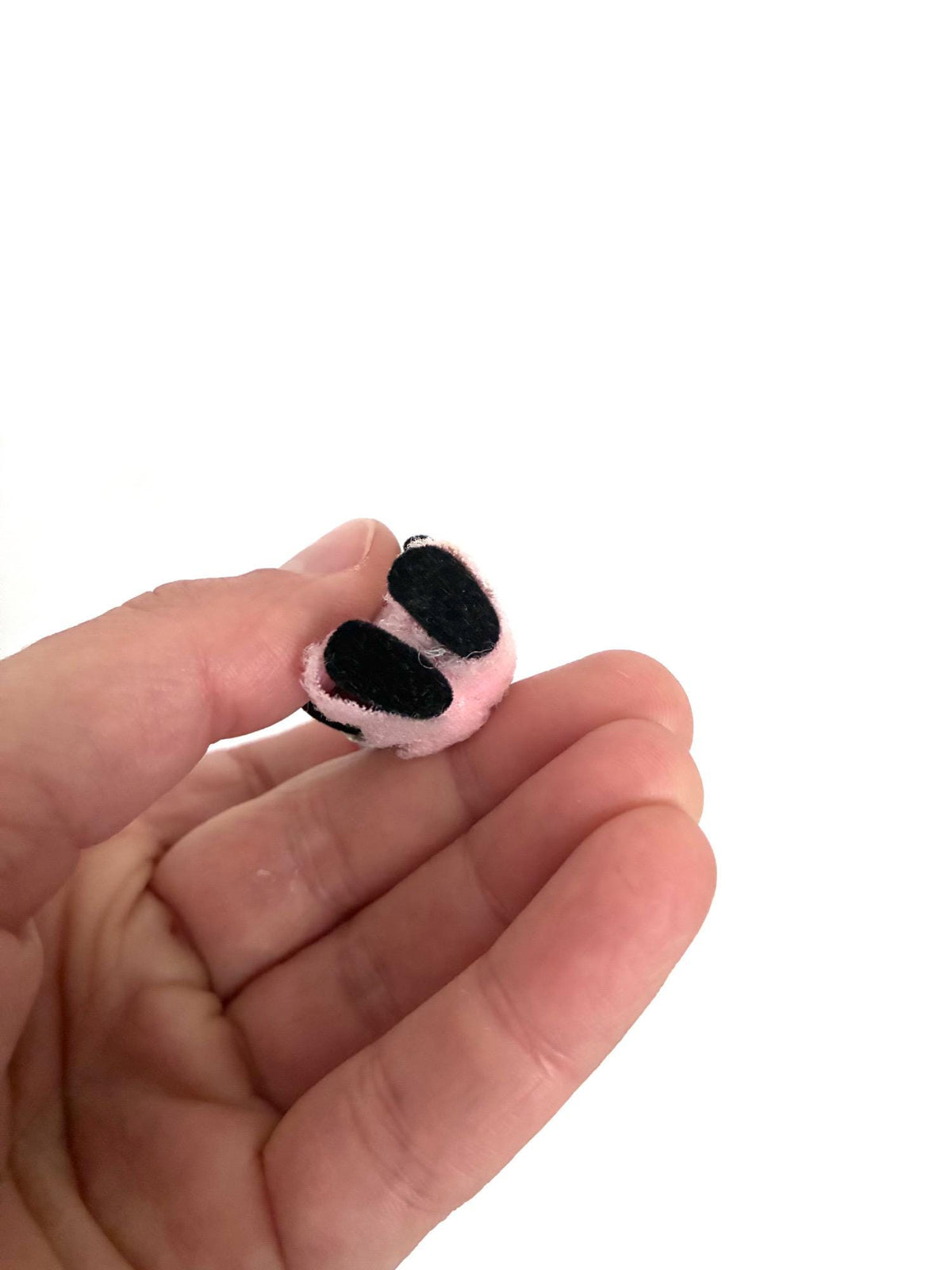 Calico Critters Sylvanian Families badger baby, feet detail view