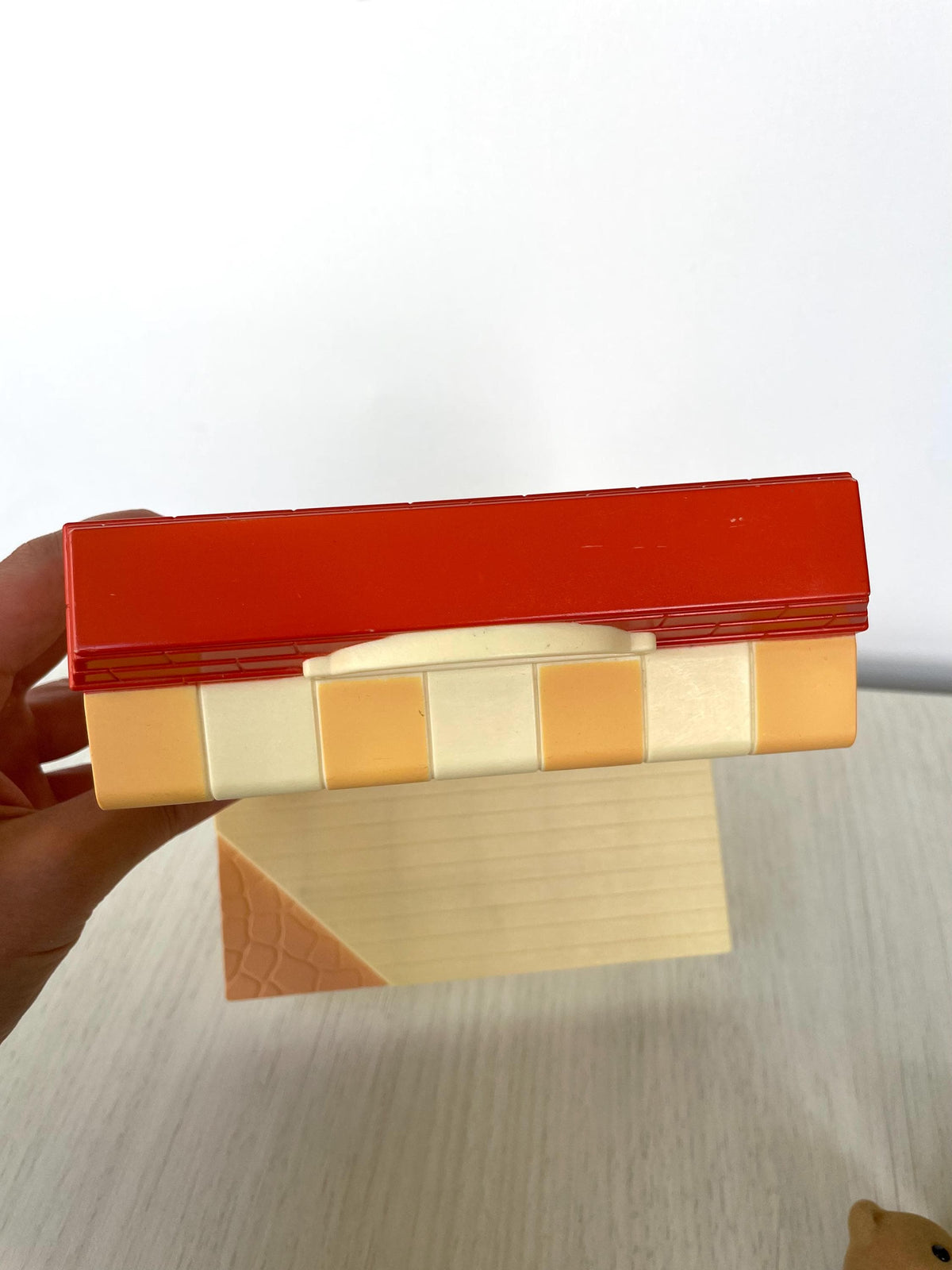 J. Sainsbury Grocery Shop with the red brick roof lifted off, Sylvanian Families Calico Critters
