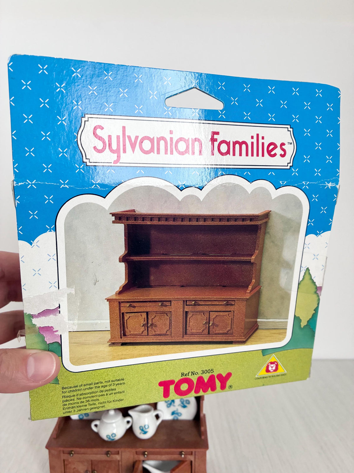Sylvanian Families Vintage Welsh Dresser Complete with Ceramic Dishes and Original Box, Calico Critters Sylvanian Families, photo 7