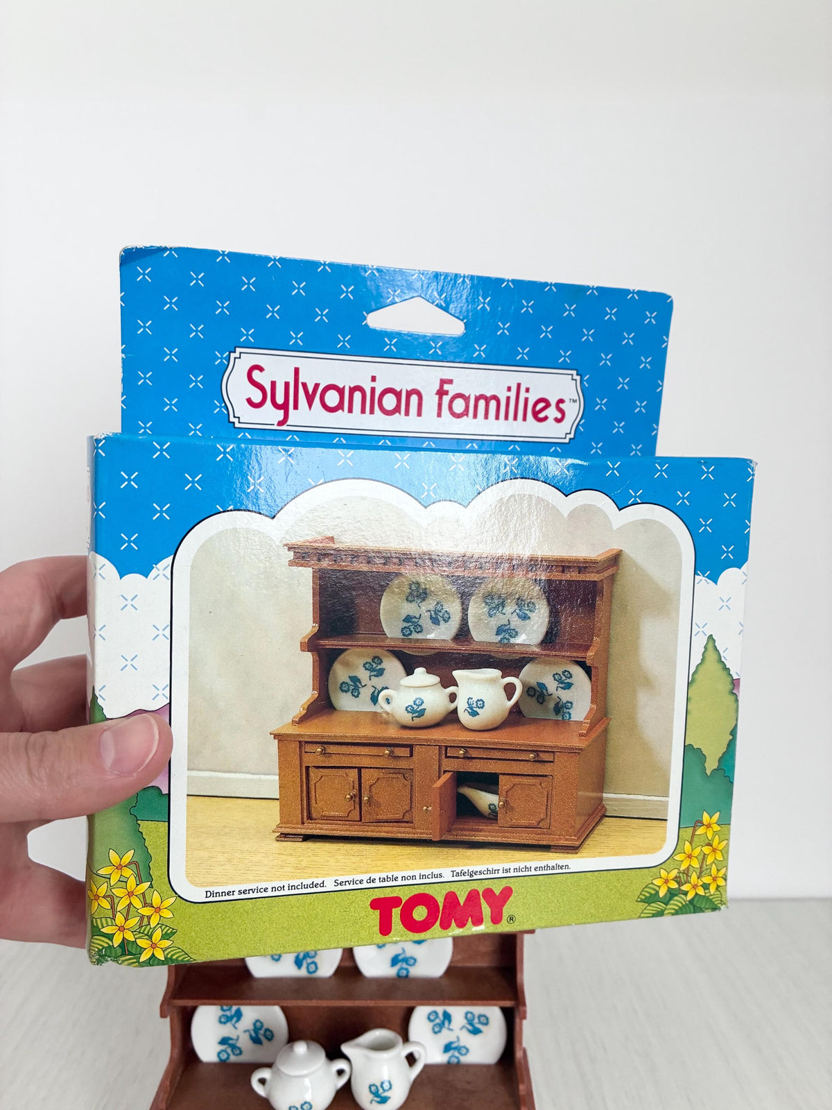 Sylvanian Families Vintage Welsh Dresser Complete with Ceramic Dishes and Original Box, Calico Critters Sylvanian Families, photo 5