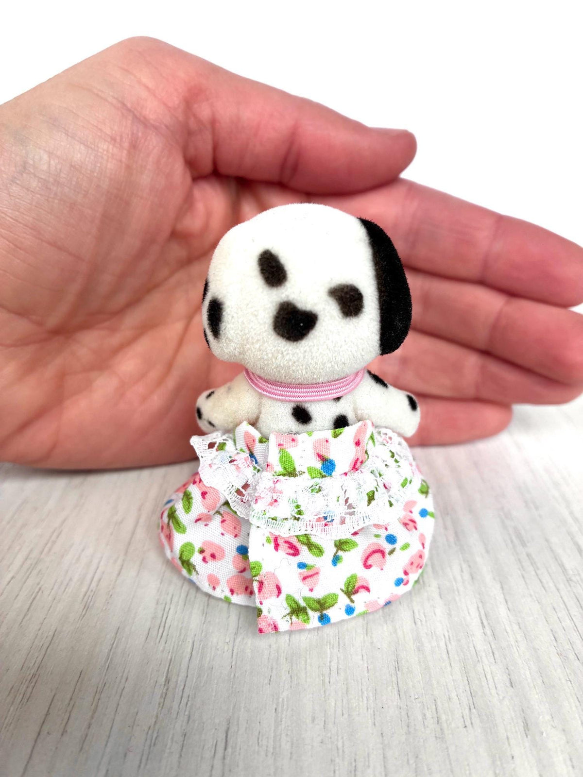 Sylvanian Families Calico Critters Kennelworth Dalmatian brother Rufus in floral dress
