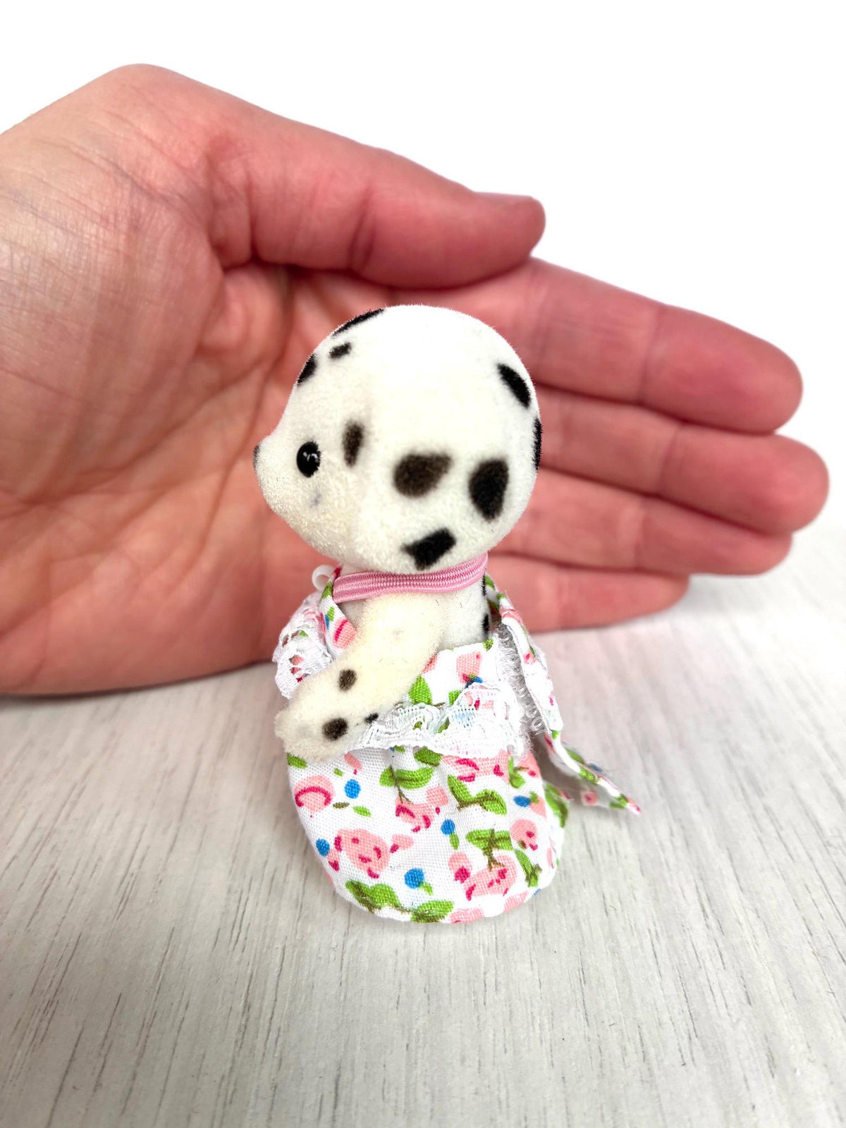 Sylvanian Families Calico Critters Kennelworth Dalmatian brother Rufus in floral dress